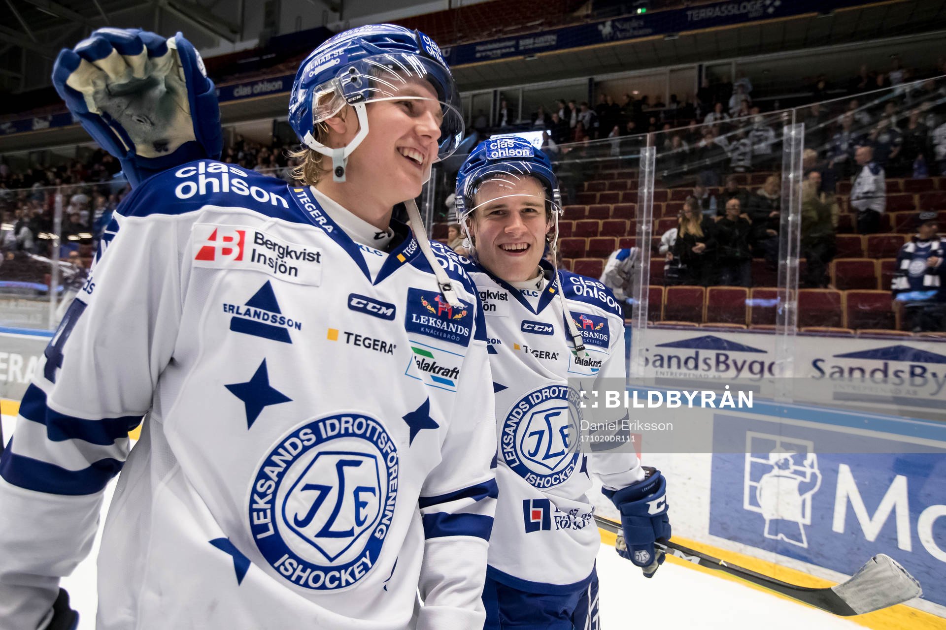 Leksands William Wikman och Isak Skedung glada