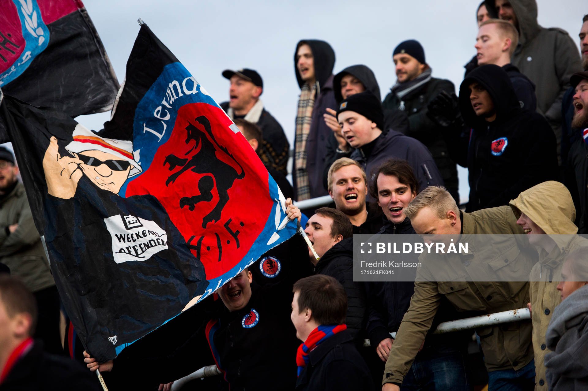 Helsingborgs supportrar jublar