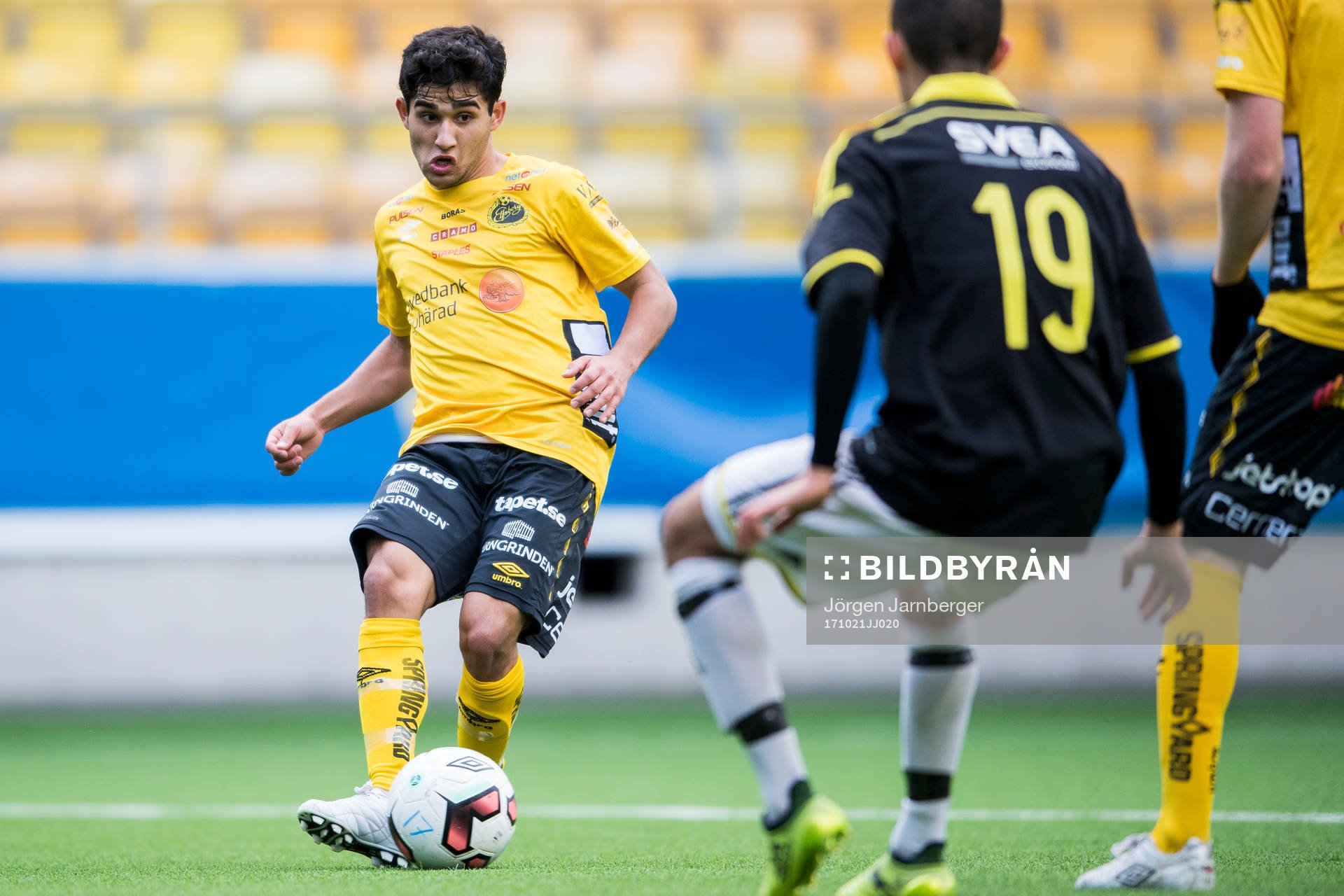 Elfsborgs Eduart Iljazi under fotbollsmatchen i U17 slutspelet mellan Elfsborg och AIK den 21 oktober 2017 i Borås.