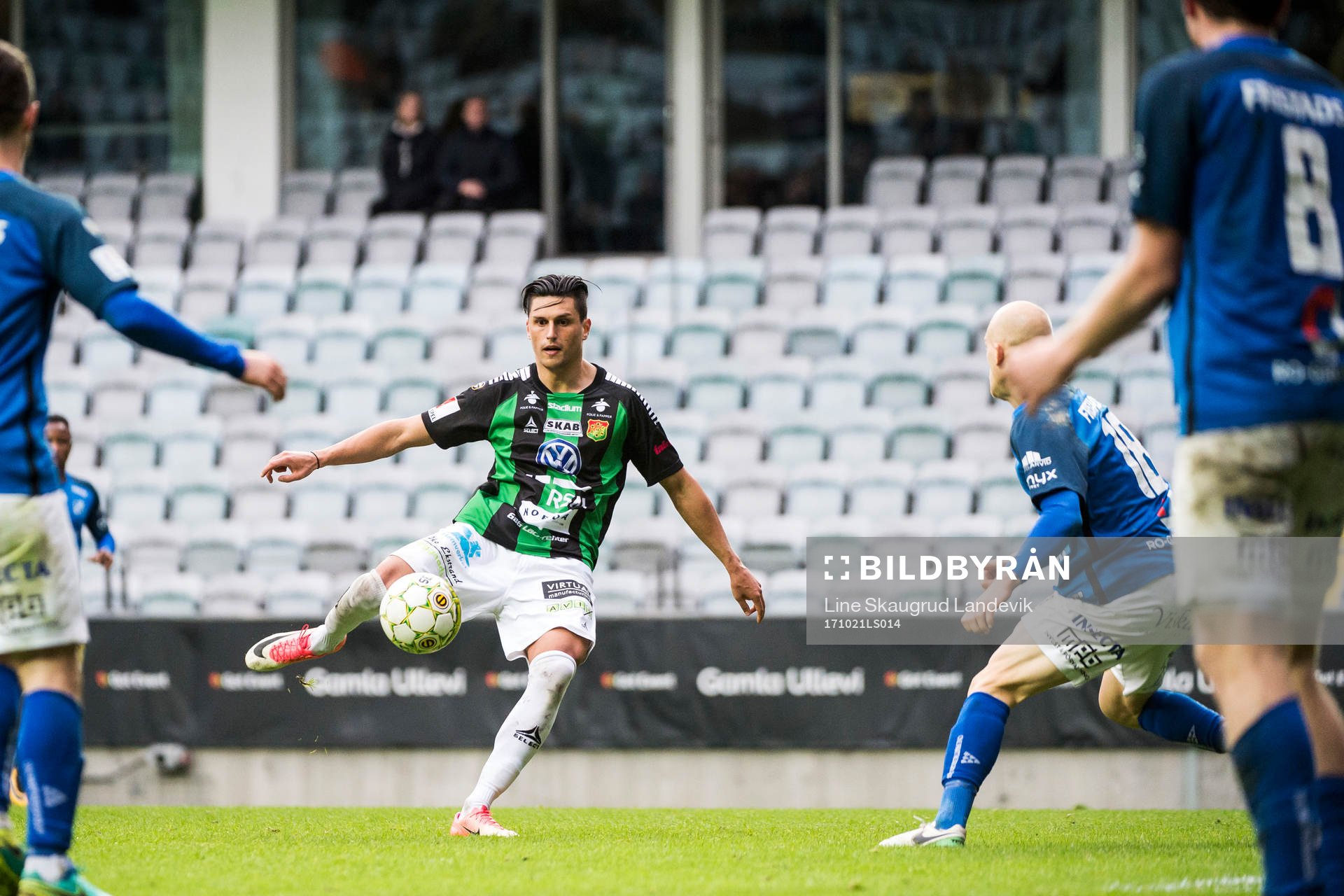 GAIS Luka Mijaljevic skjuter mål
