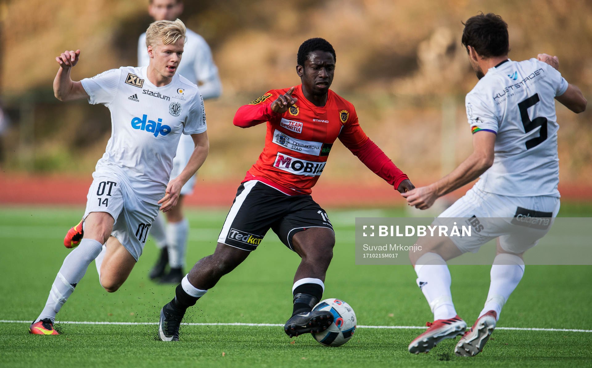 Landskronas Thierry Zahui  och Oskarshamns Axel Lindahl och