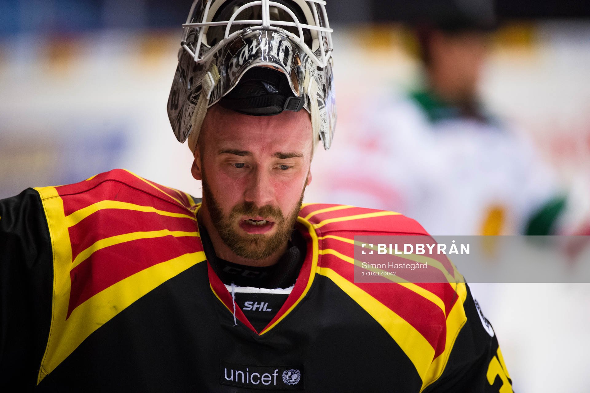 Brynäs målvakt David Rautio deppar