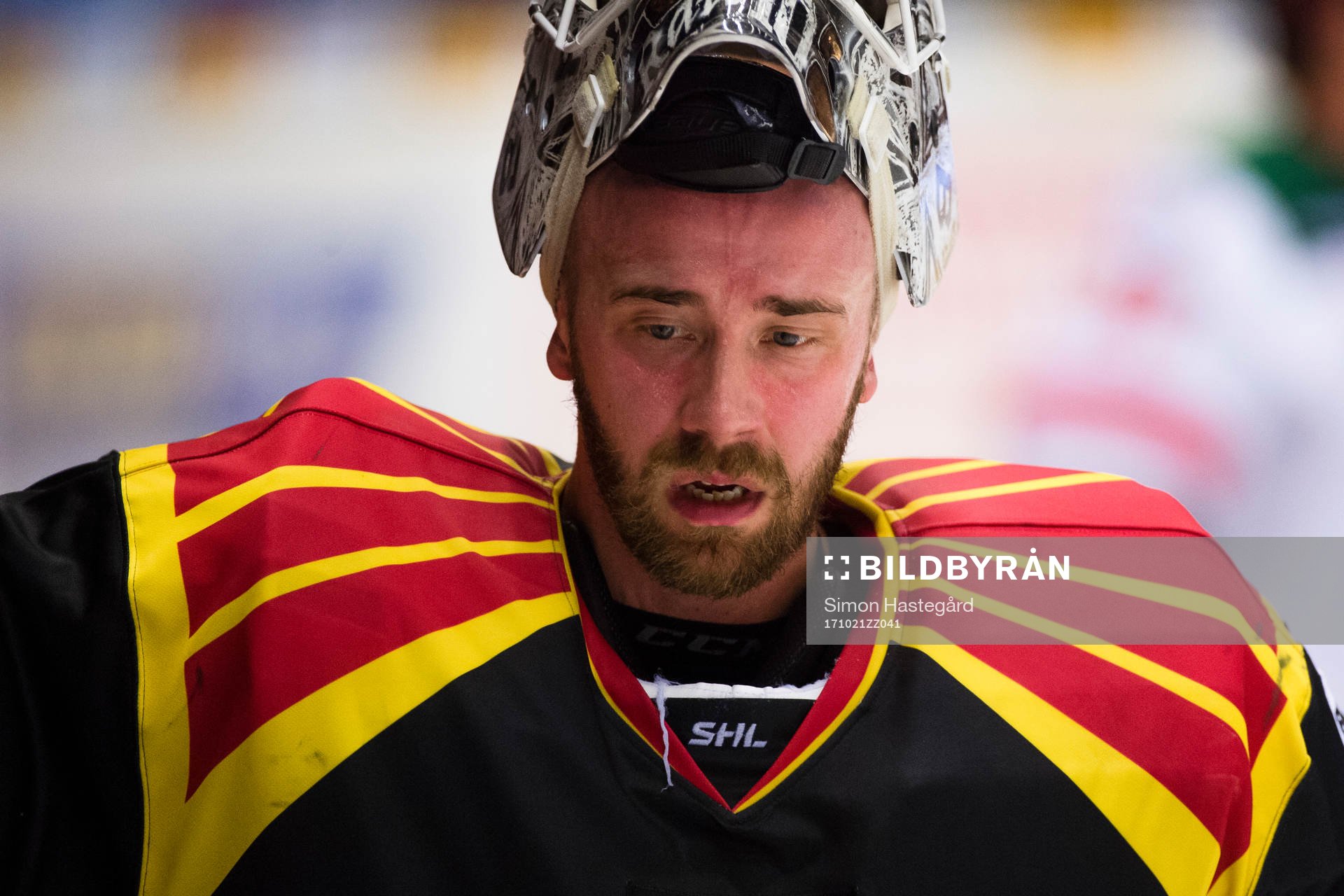 Brynäs målvakt David Rautio deppar