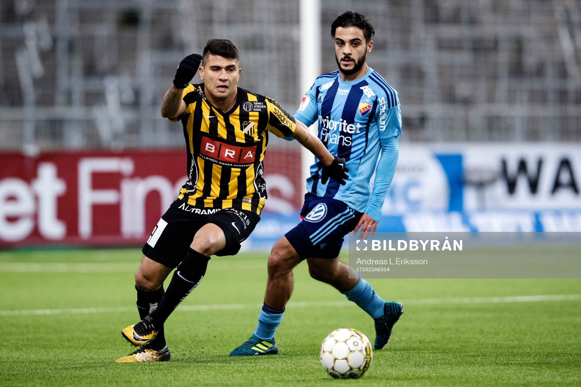 Häckens Paulinho och Djurgårdens Othman El Kabir