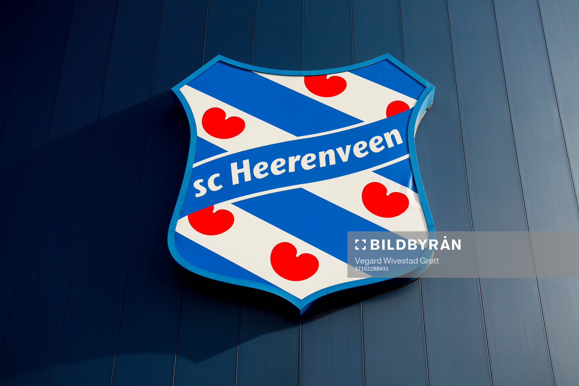 General exterior view of Abe Lenstra Stadion ahead of the Eredivisie match between sc Heerenveen and Vitesse on October 22, 2017 in Heerenveen.