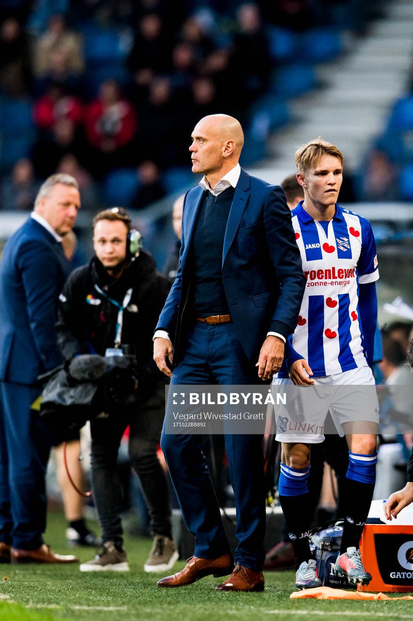Jurgen Streppel, head coach, and Martin Ødegaard of