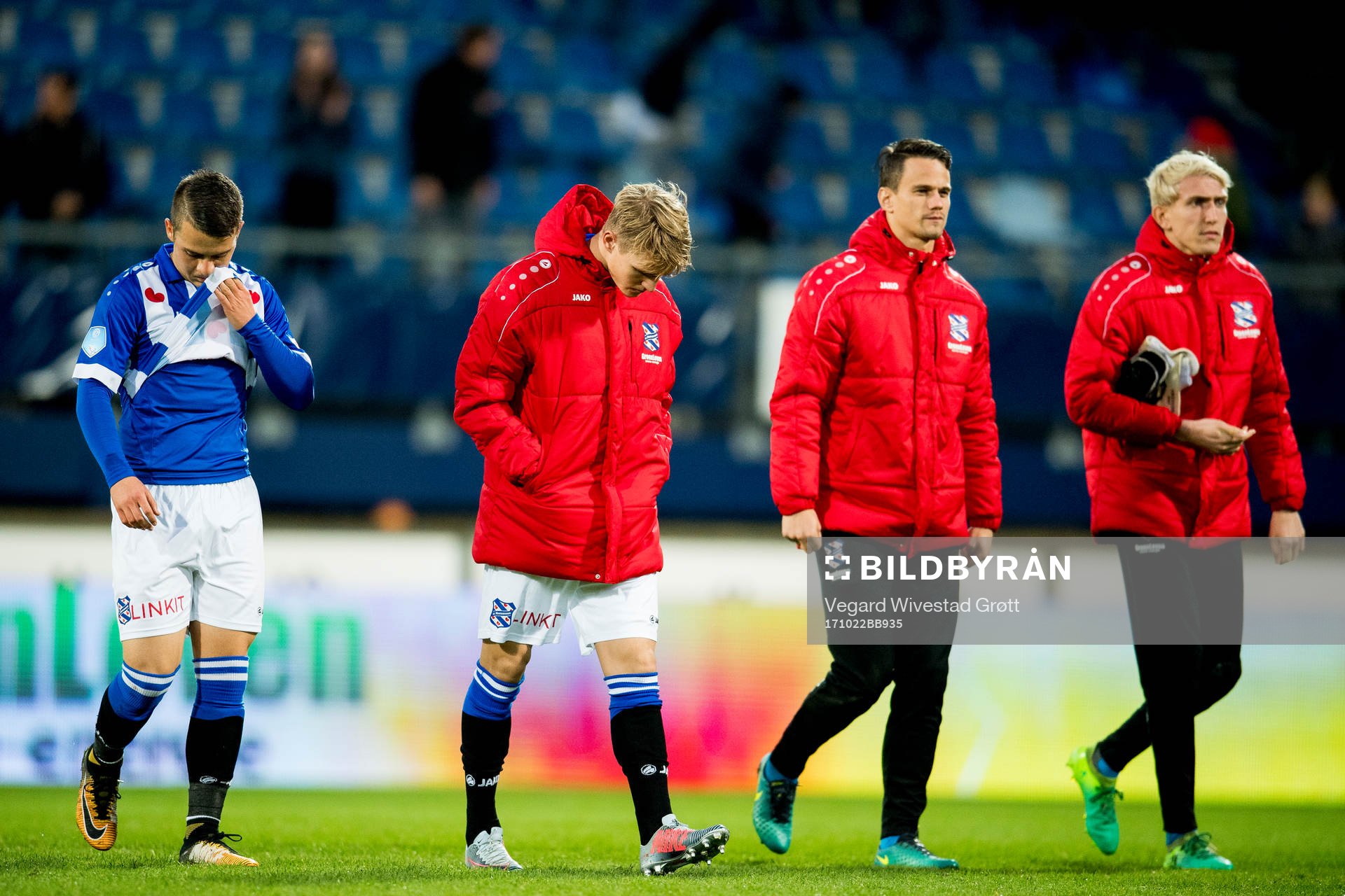 Martin Ødegaard of Heerenveen looks dejected