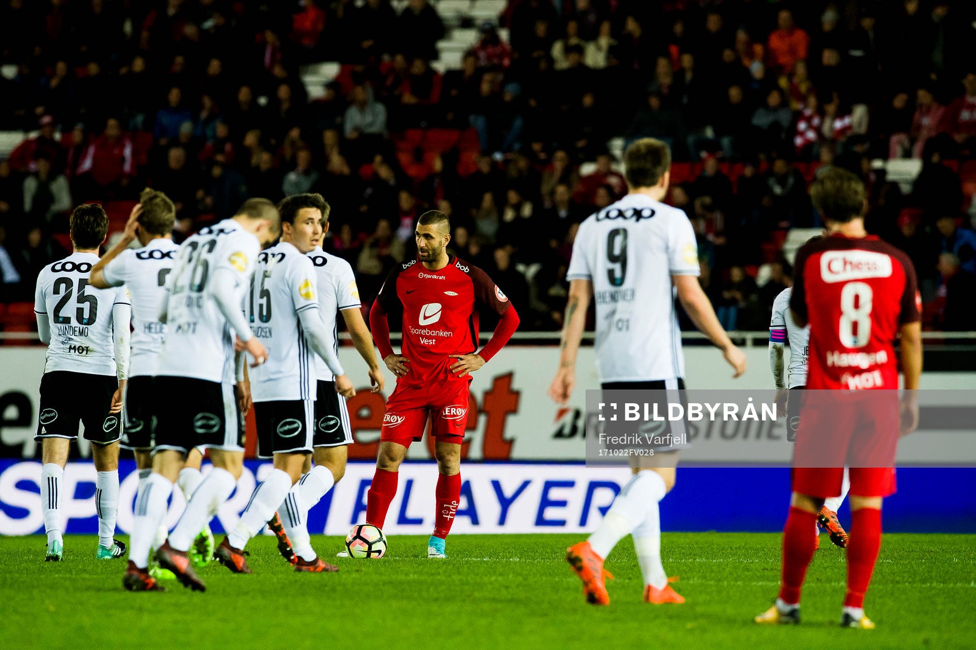 Azar Karadas and Fredrik Haugen of Brann look dejected