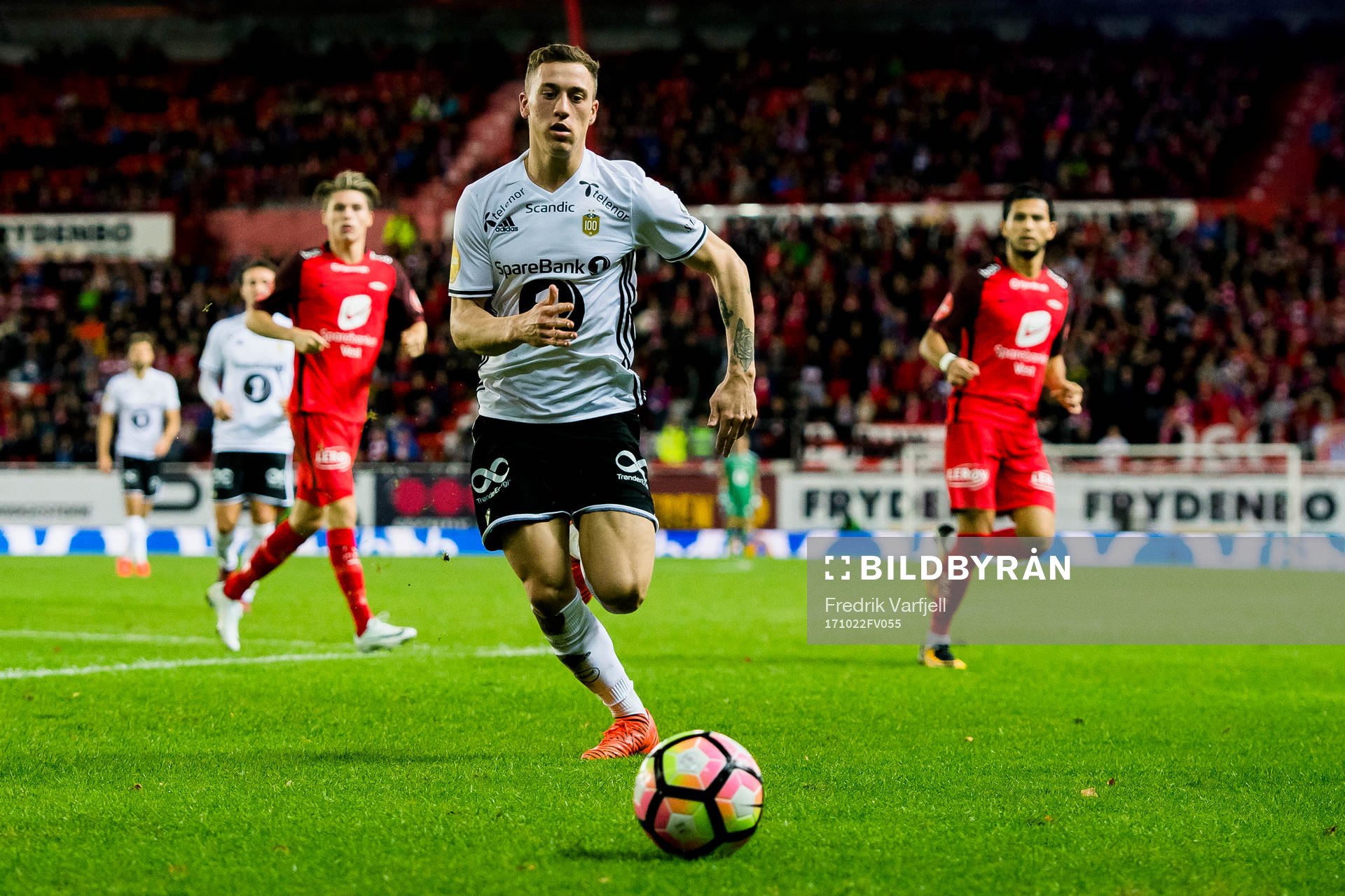 Alex Gersbach of Rosenborg during the Eliteserien match between Brann and Rosenborg on October 22, 2017 in Bergen.
