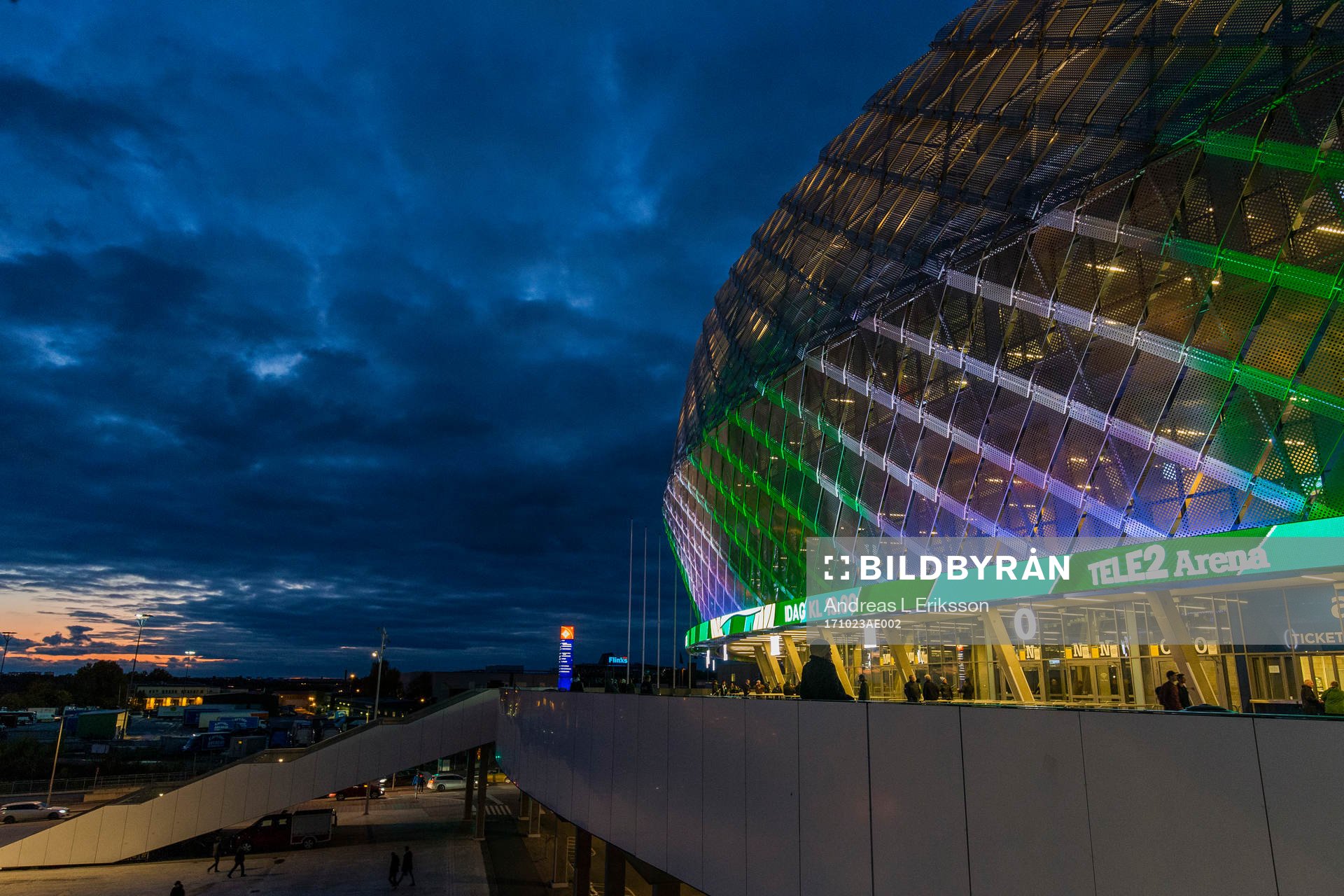 Exteriör av Tele2 Arena