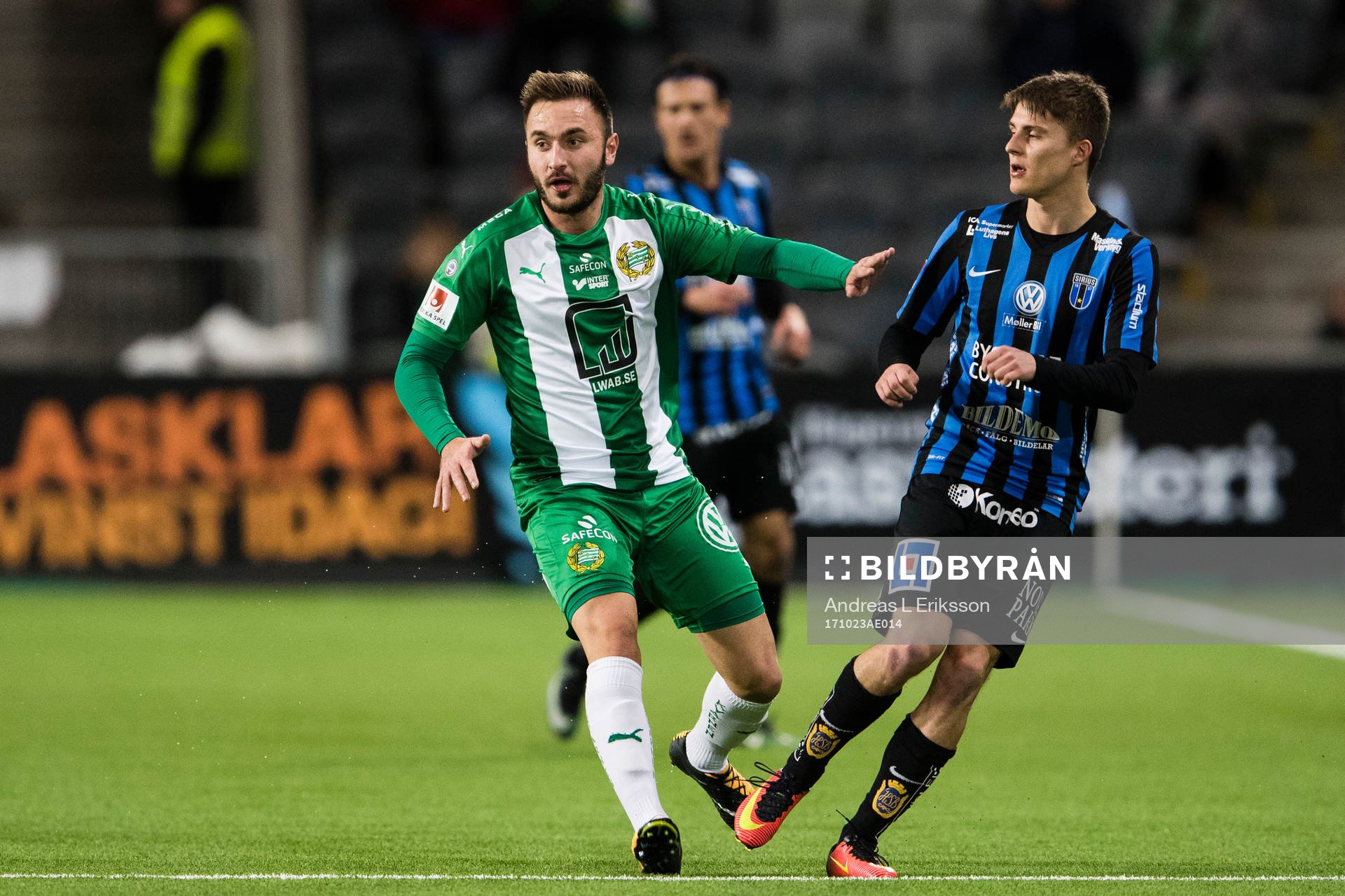 Hammarbys Muamer Tankovic och Sirius Johan Andersson