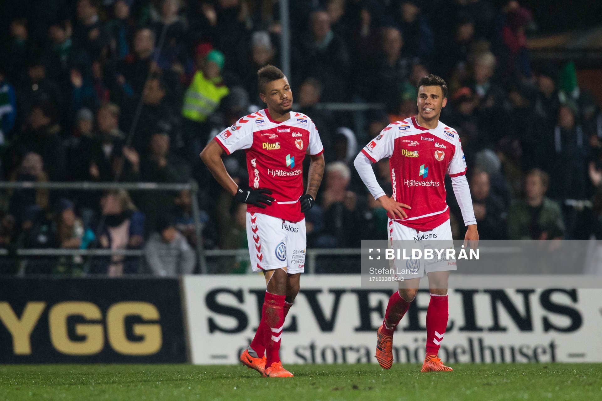 Kalmars Mikael Dyrestam och Herman Hallberg deppar