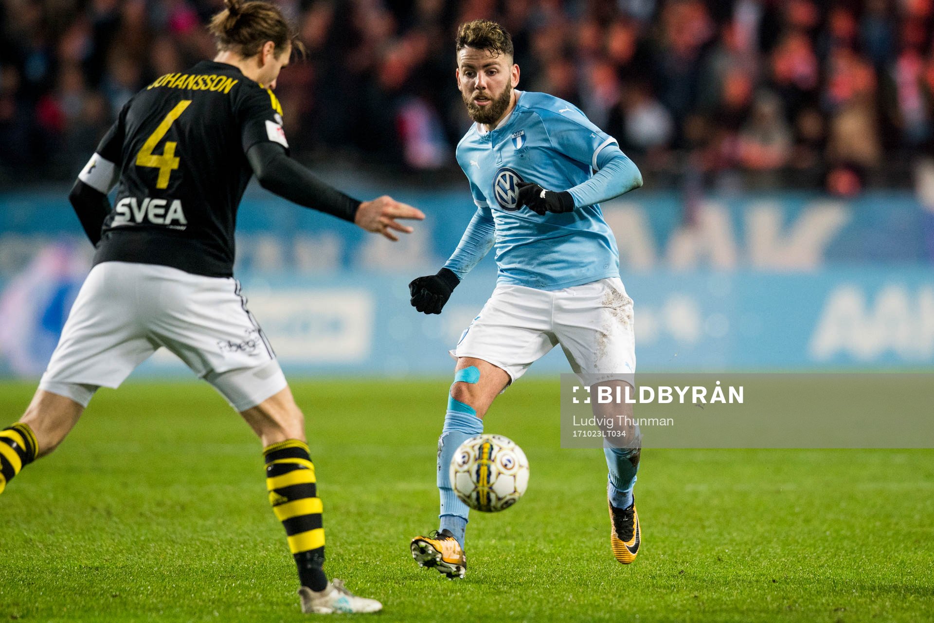s Nils-Eric Johansson och Malmö FFs Erdal Rakip
