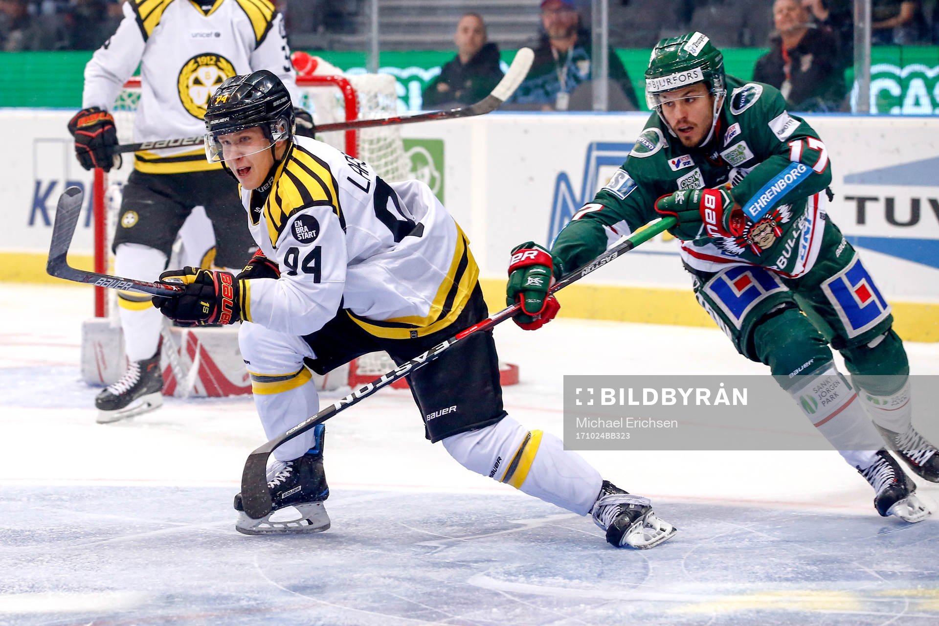 Brynäs Henrik Larsson och Frölundas Sebastian Stålberg