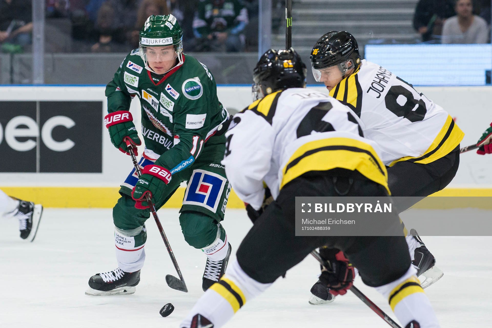 Frölundas Victor Olofsson mot Brynäs Mikael Johansson