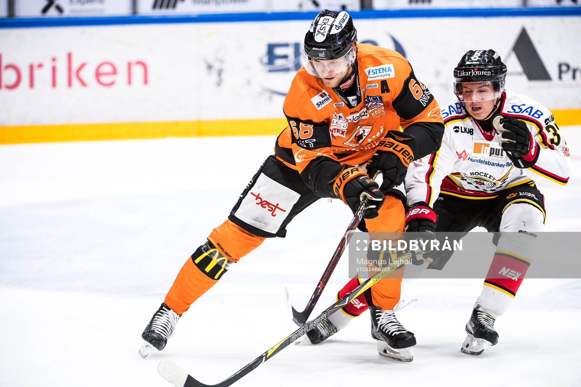 Karlskronas Daniel Gunnarsson  och Luleås Isac Lundeström