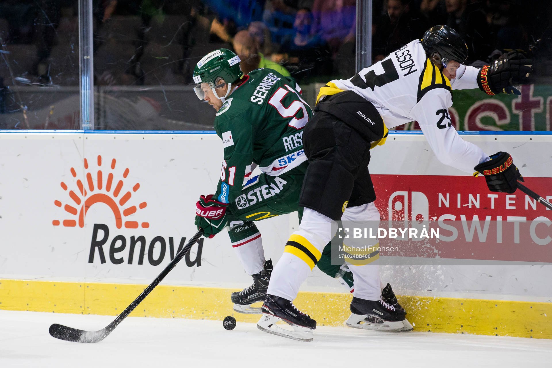 Frölundas Mats Rosseli Olsen och Brynäs Lucas Carlsson