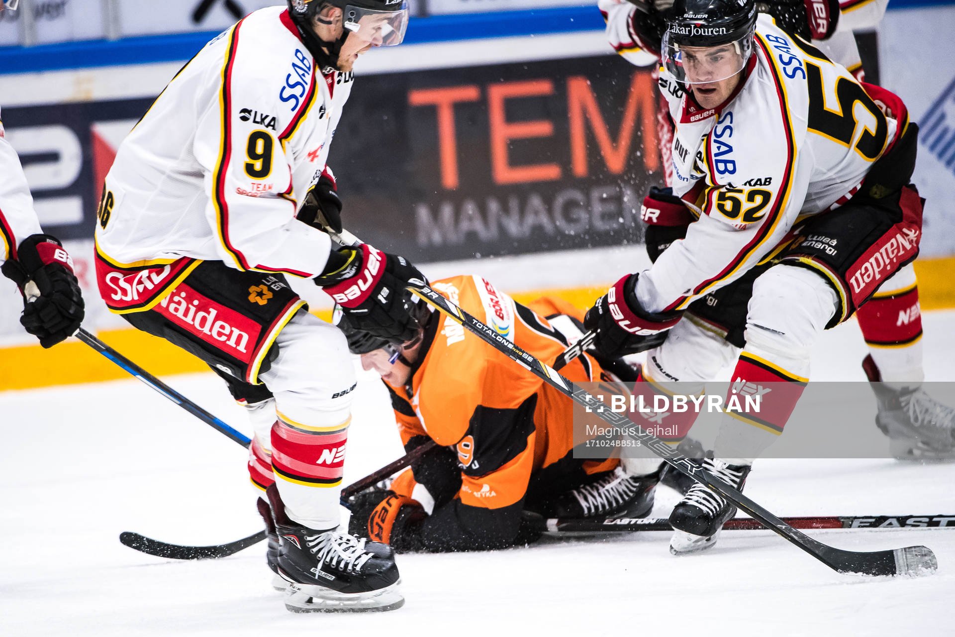 Luleås Johan Forsberg Karlskronas Morten Madsen och