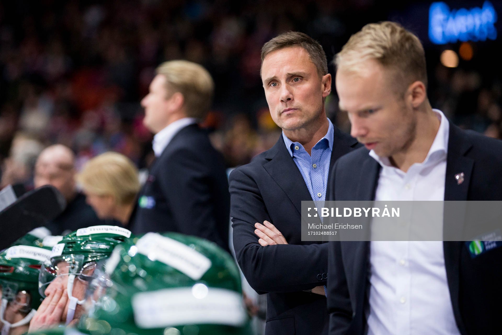 Frölundas tränare Roger Rönnberg och assisterande
