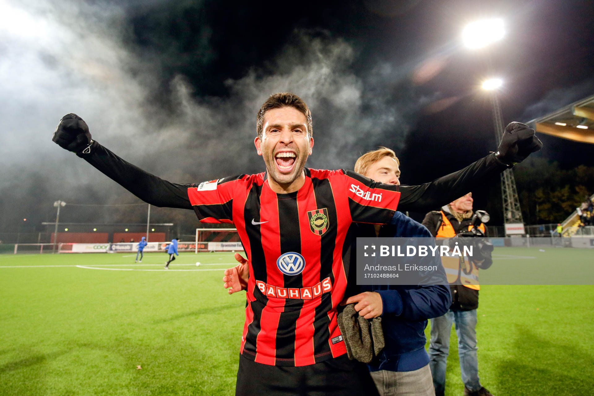 Brommapojkarnas Luca Gerbino Polo jublar