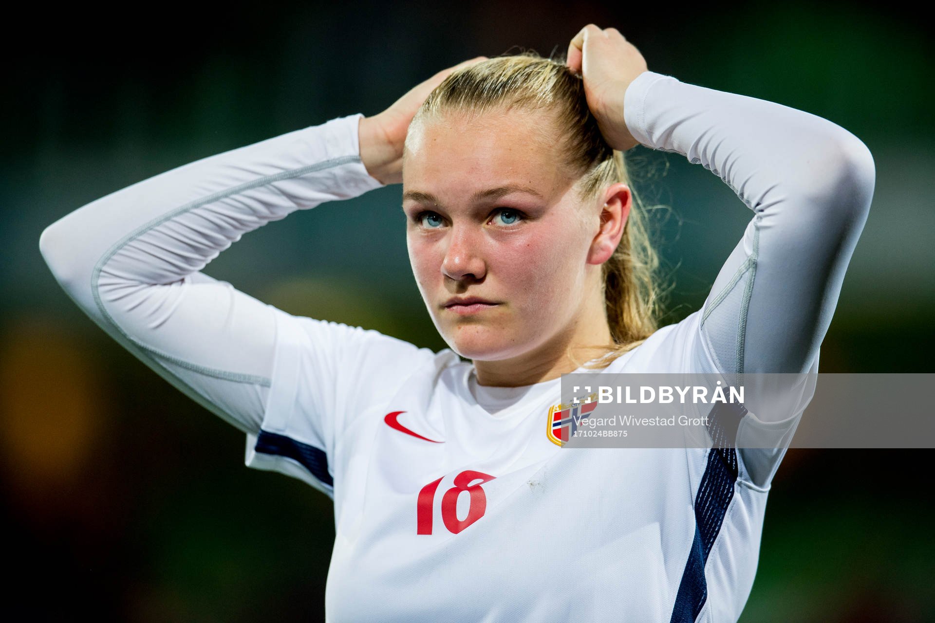 Frida Maanum of Norway looks dejected