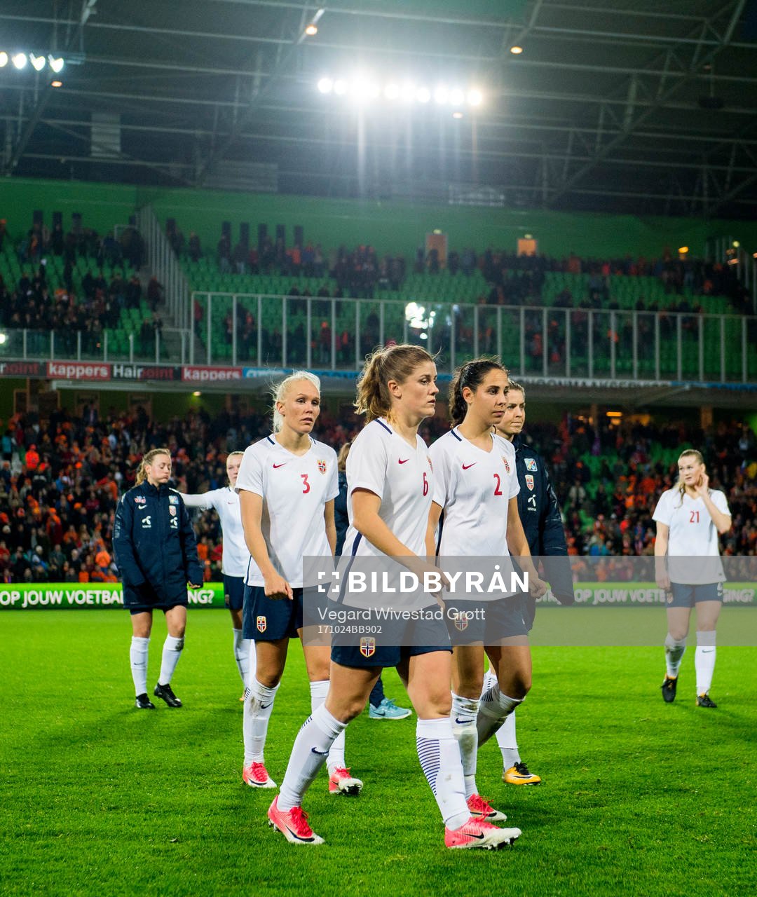 Maria Thorisdottir, Maren Mjelde and Ingrid Moe Wold of