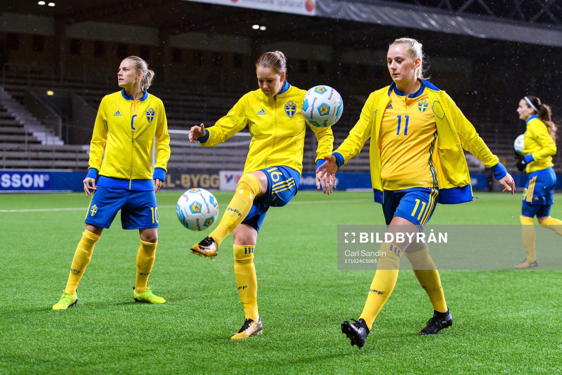 Sveriges Lina Hurtig, Mia Carlsson och Stina Blackstenius