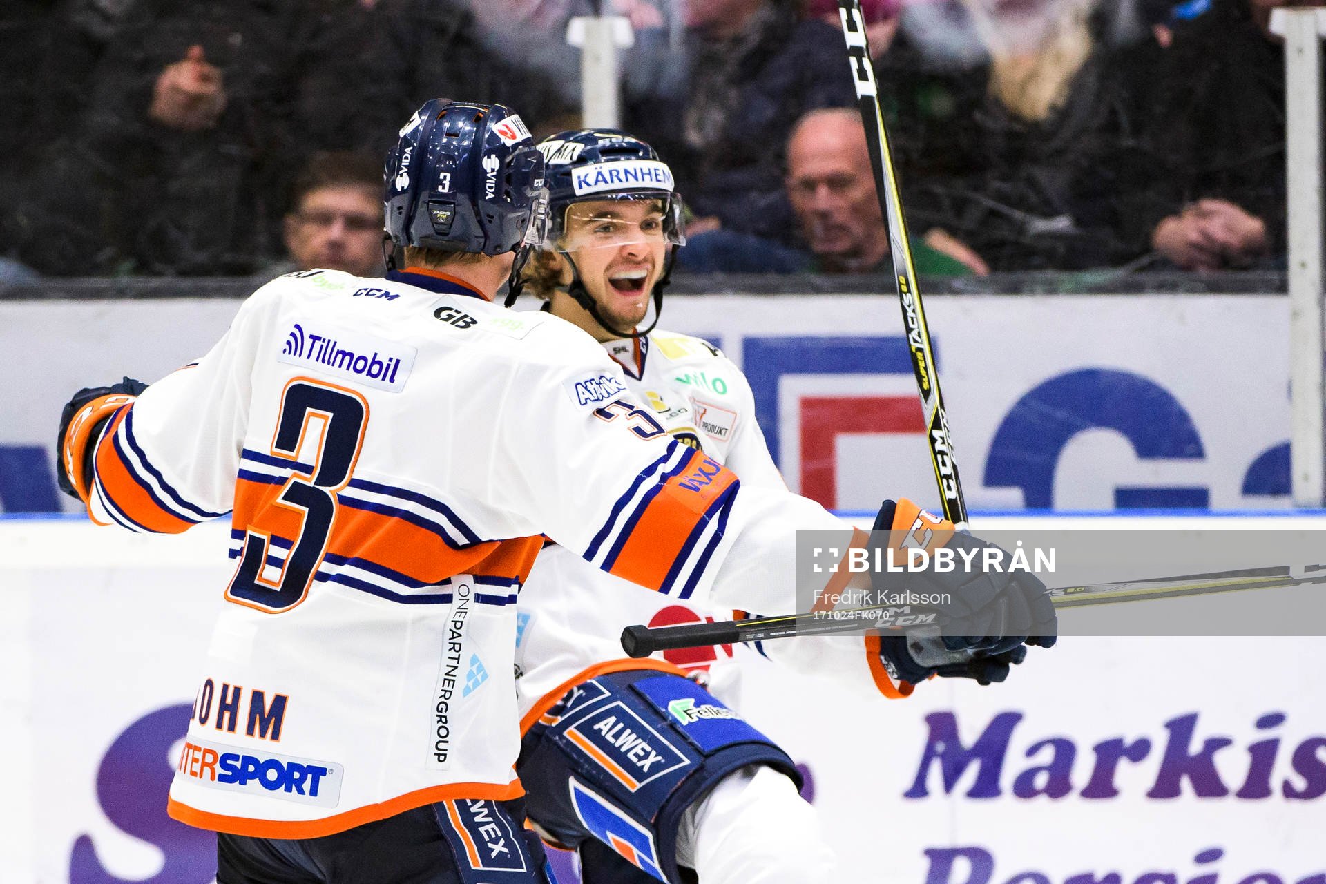 Växjös Oliver Bohm och Adam Brodecki jublar