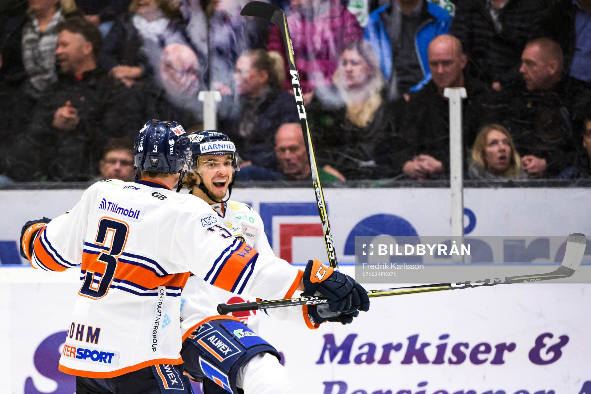Växjös Oliver Bohm och Adam Brodecki jublar