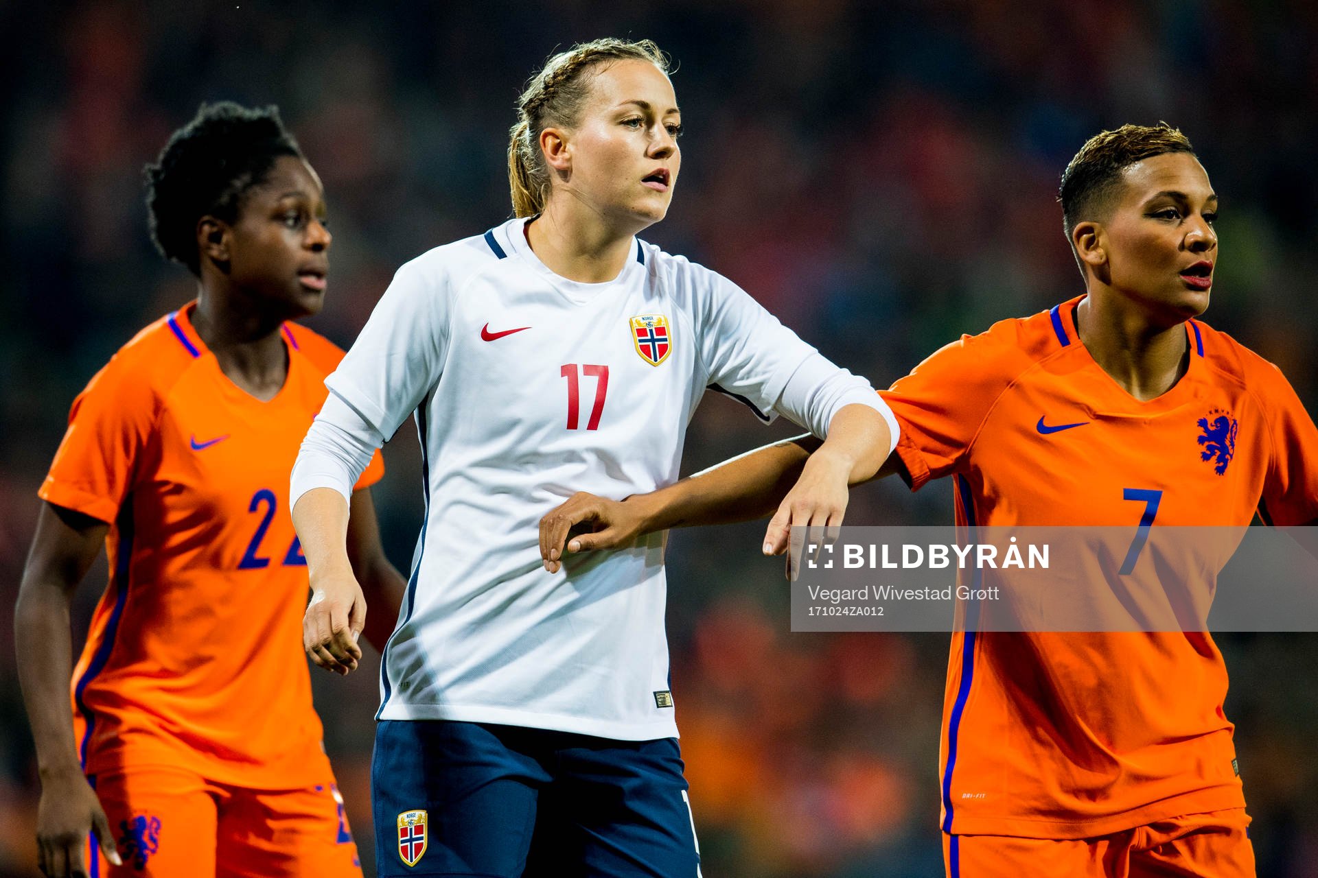 Kristine Minde of Norway and Shanice van de Sanden of