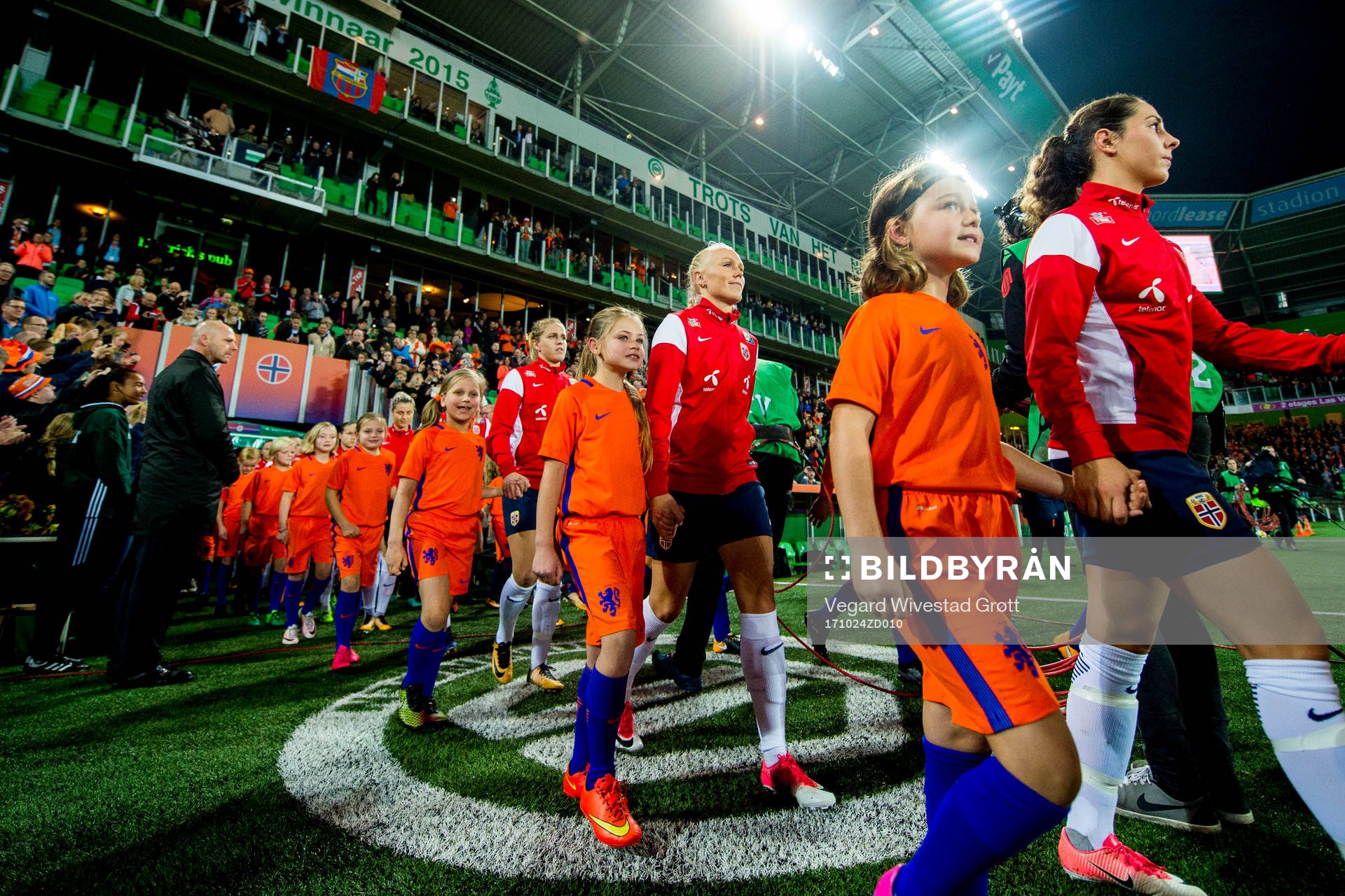 Maria Thorisdottir of Norway walks out to the pitch