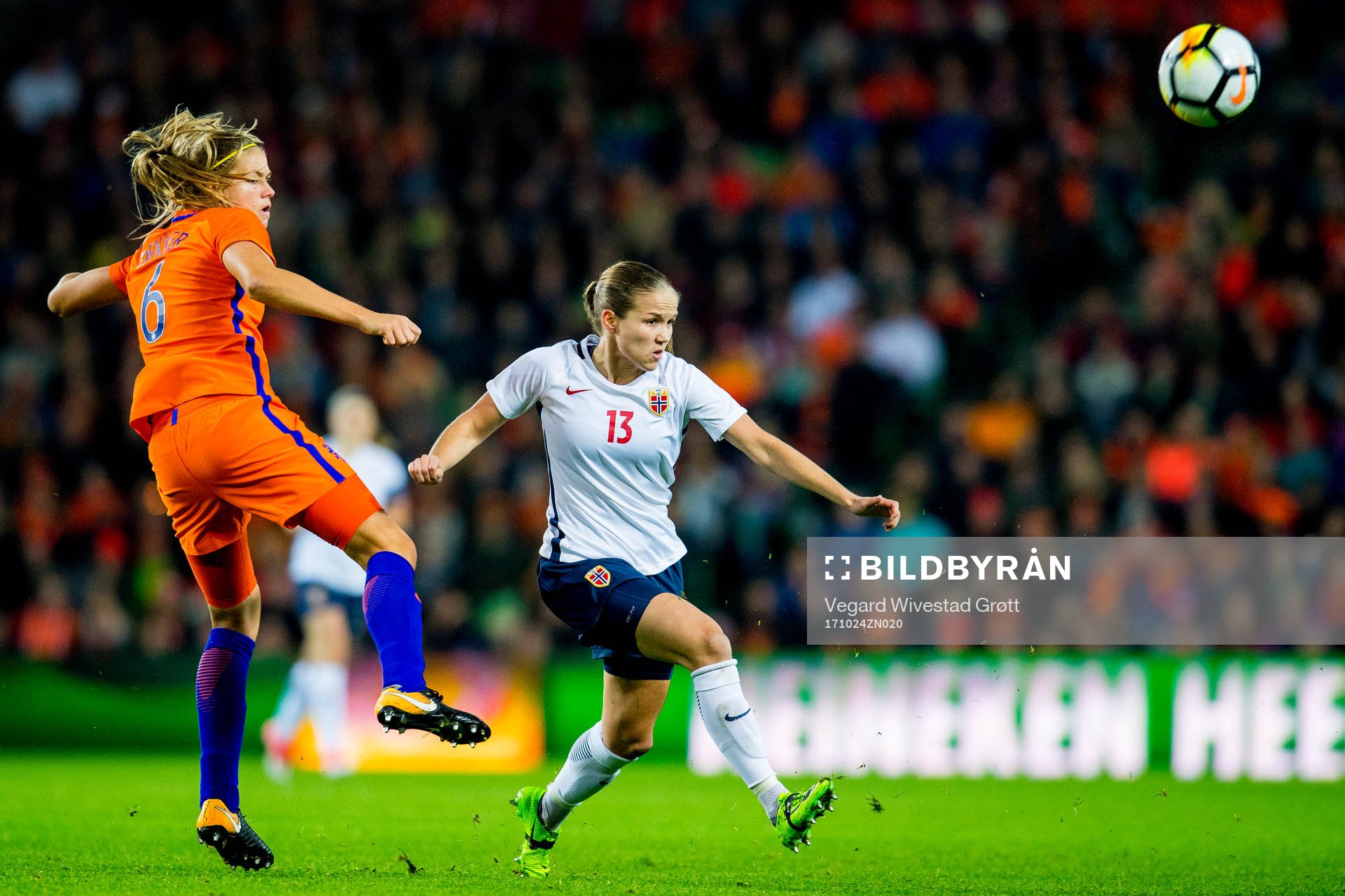 Manieke Anouk Dekker of Netherlands and Guro Reiten of