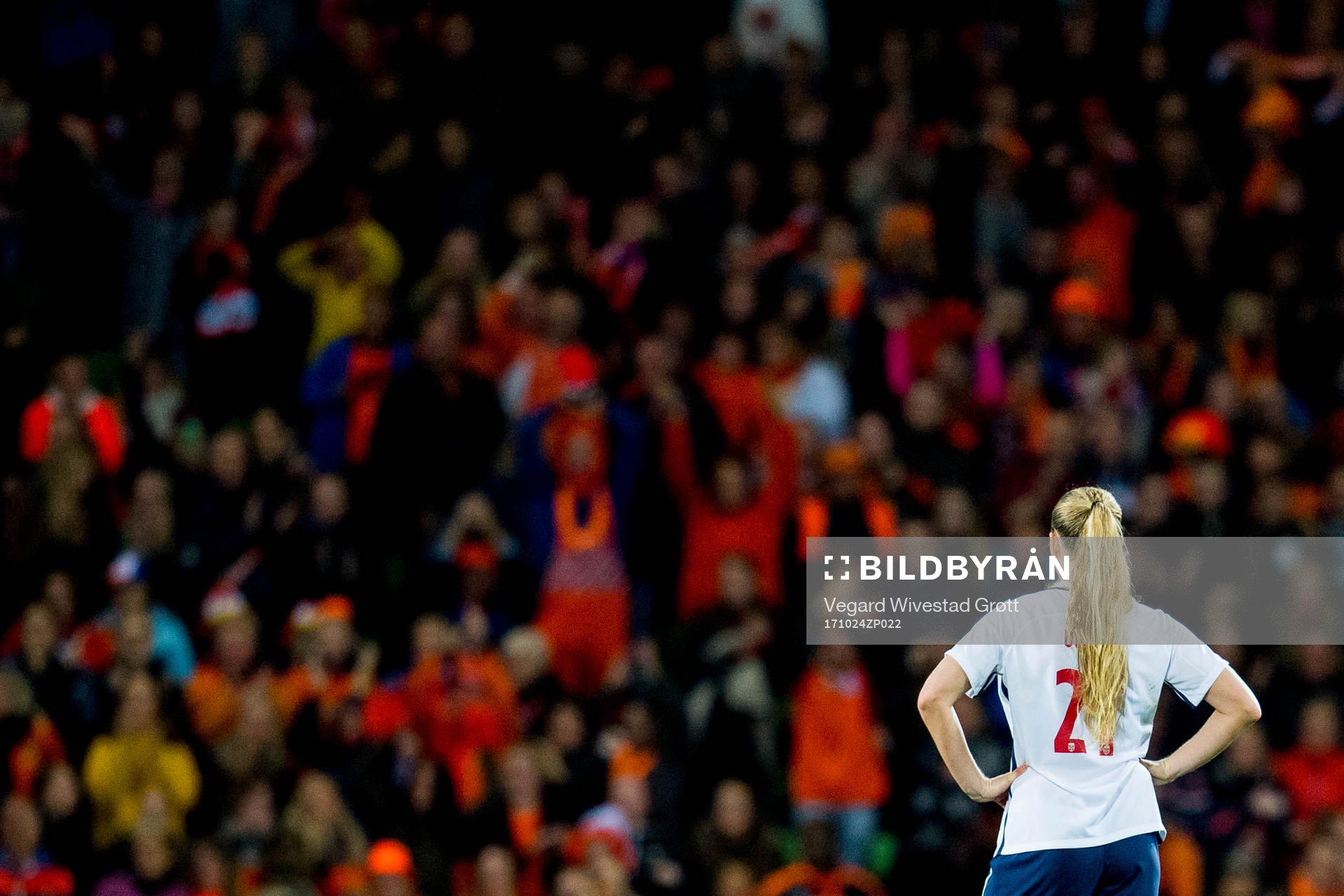 Lisa-Marie Karlseng Utland of Norway looks dejected as