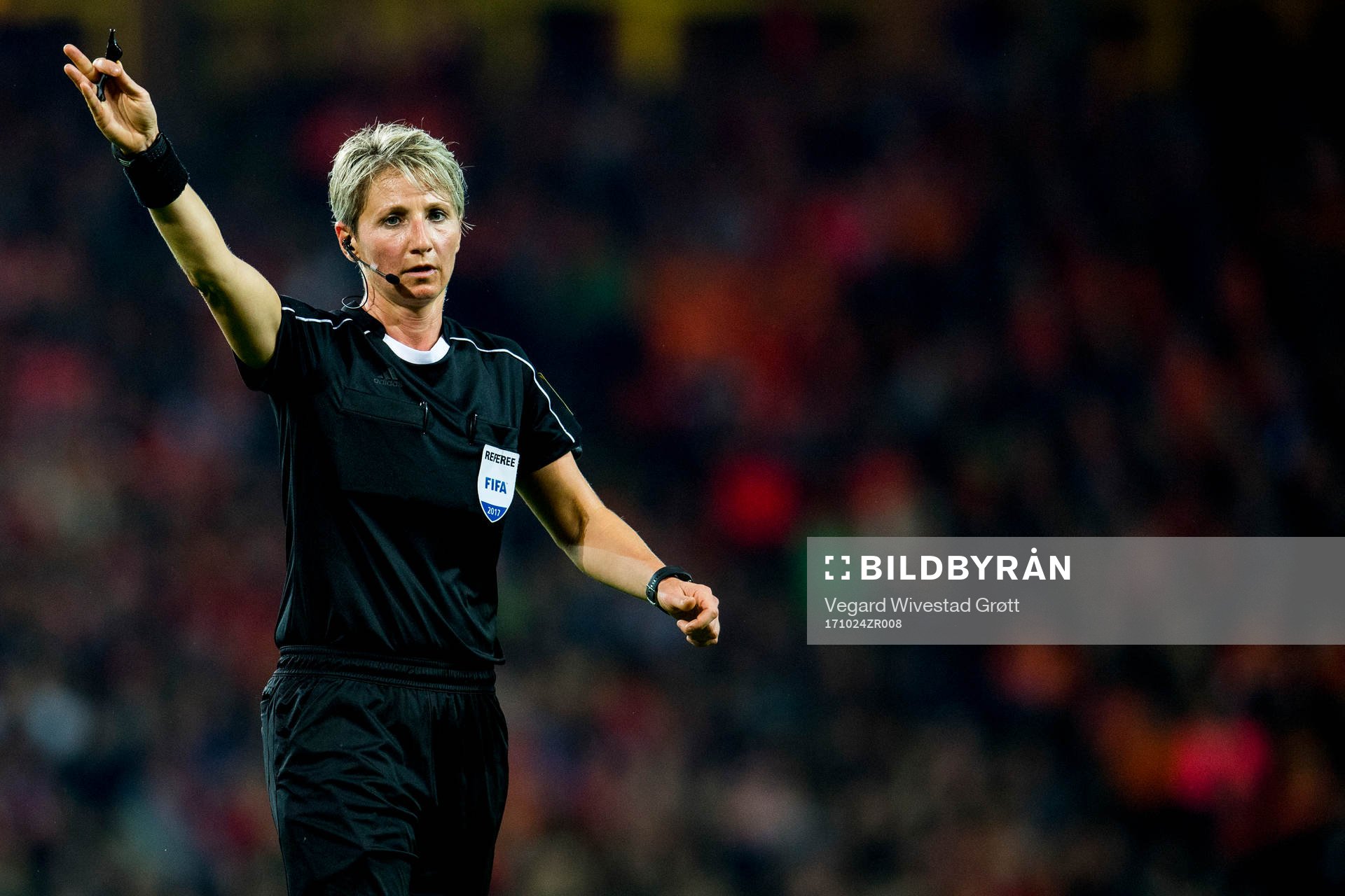 Referee Jana Adamkova of the Czech Republic