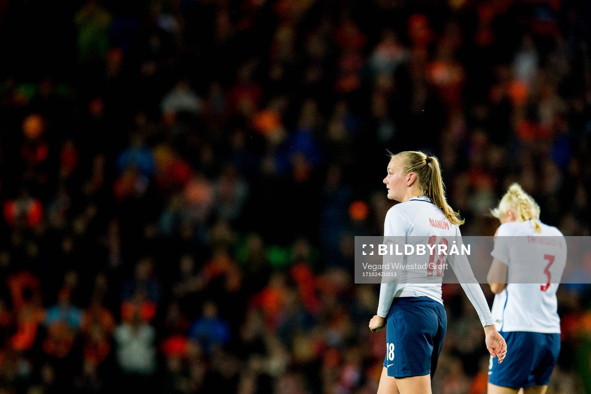 Frida Maanum of Norway looks dejected