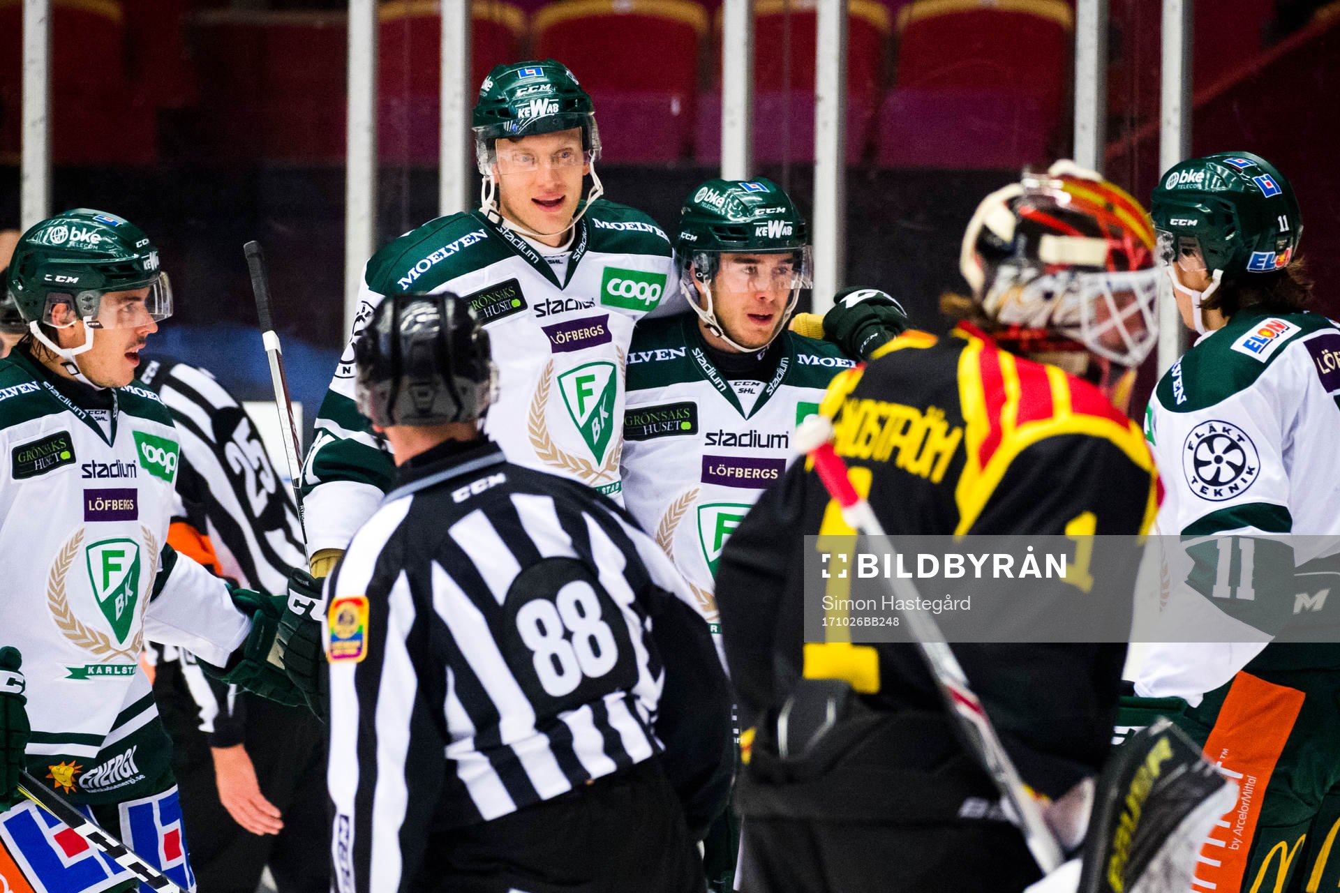 Färjestads Sebastian Erixon , Johan Ryno och Joakim