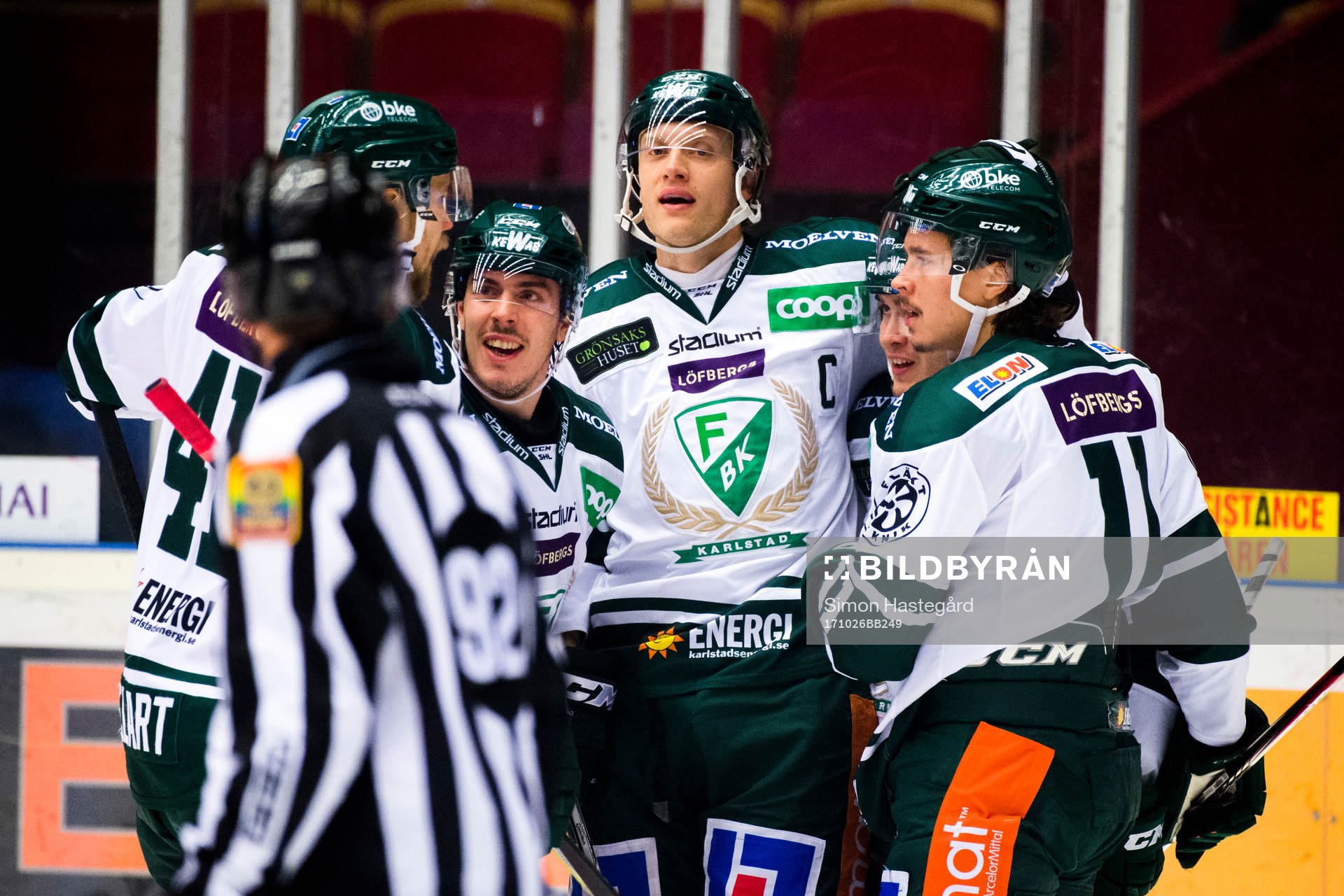 Färjestads Sebastian Erixon , Johan Ryno och Joakim