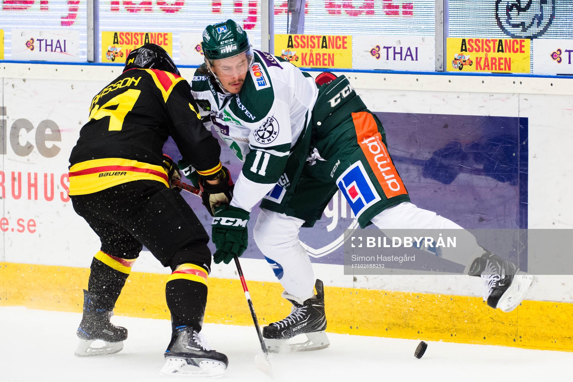 Brynäs Henrik Larsson och Färjestads Joakim Nygård