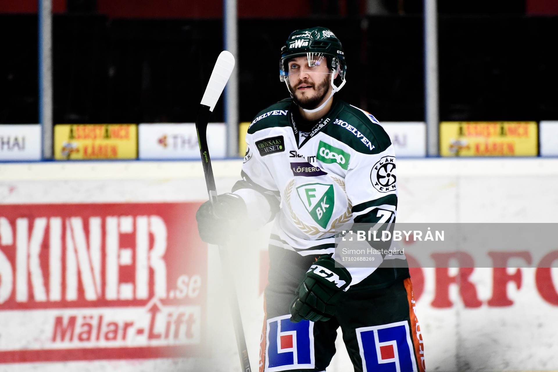 Färjestads Jesse Virtanen jublar