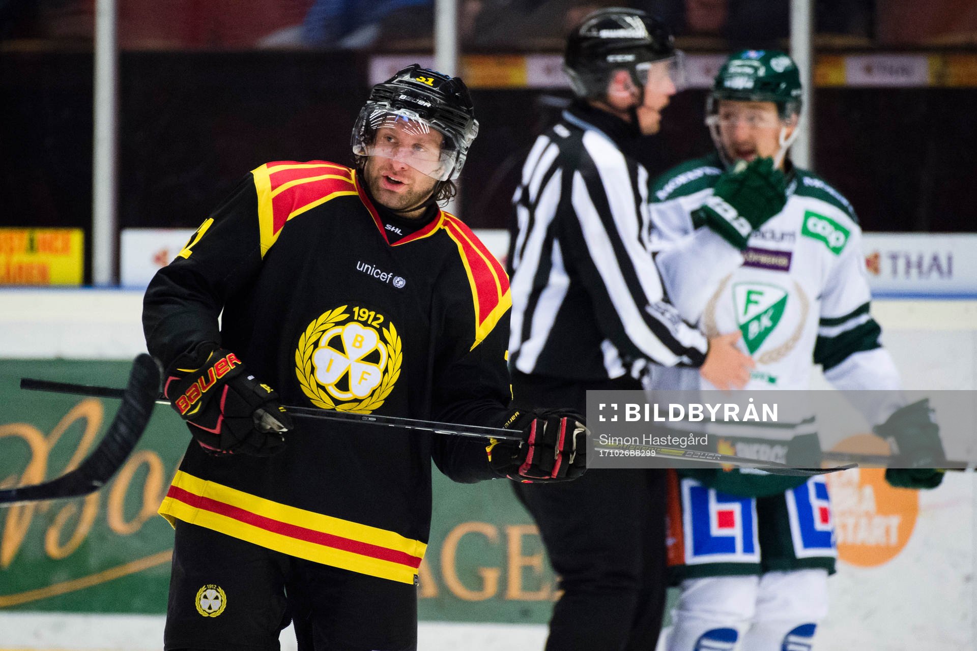 Brynäs Jonathan Granström och Färjestads Rasmus Asplund