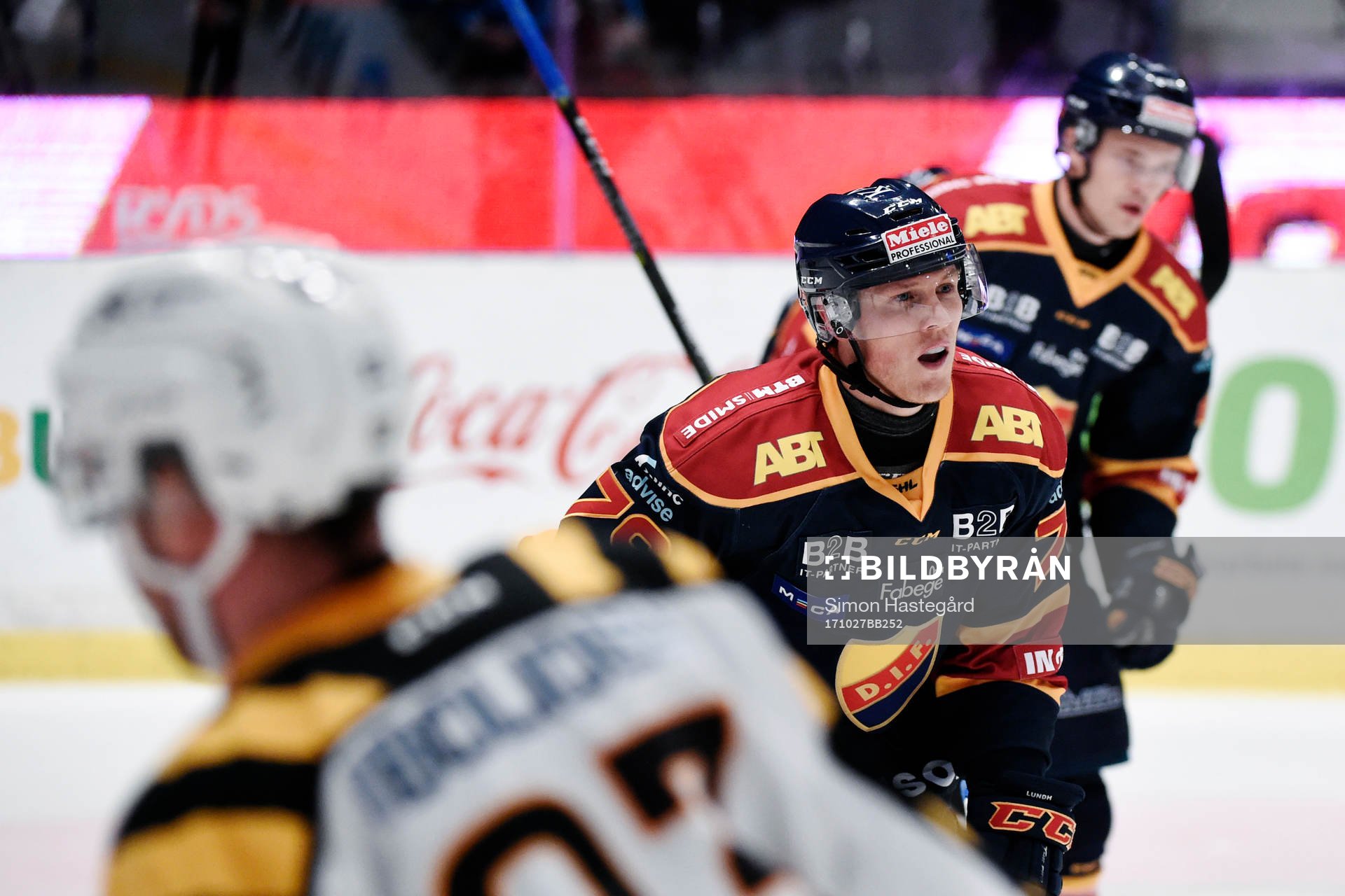 Djurgårdens Patrik Lundh jublar