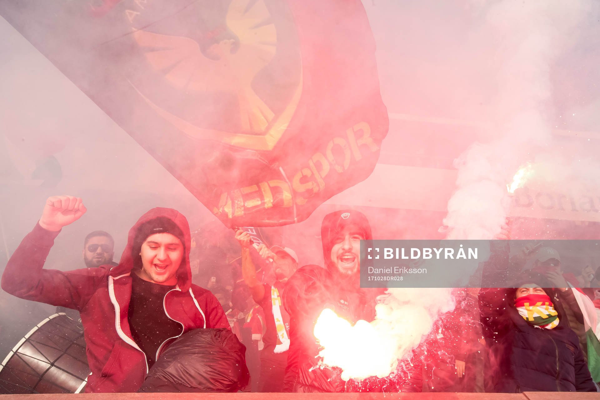 Dalkurd supporters i fotbollsmatchen i superettan mellan