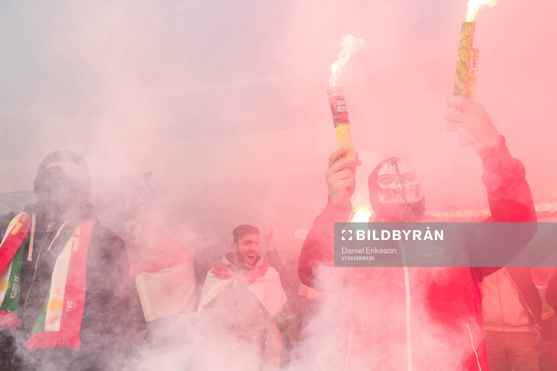 Dalkurd supporters i fotbollsmatchen i superettan mellan