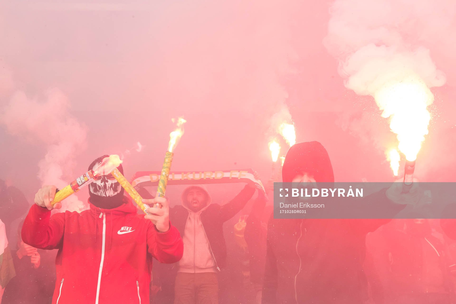 Dalkurd supporters i fotbollsmatchen i superettan mellan