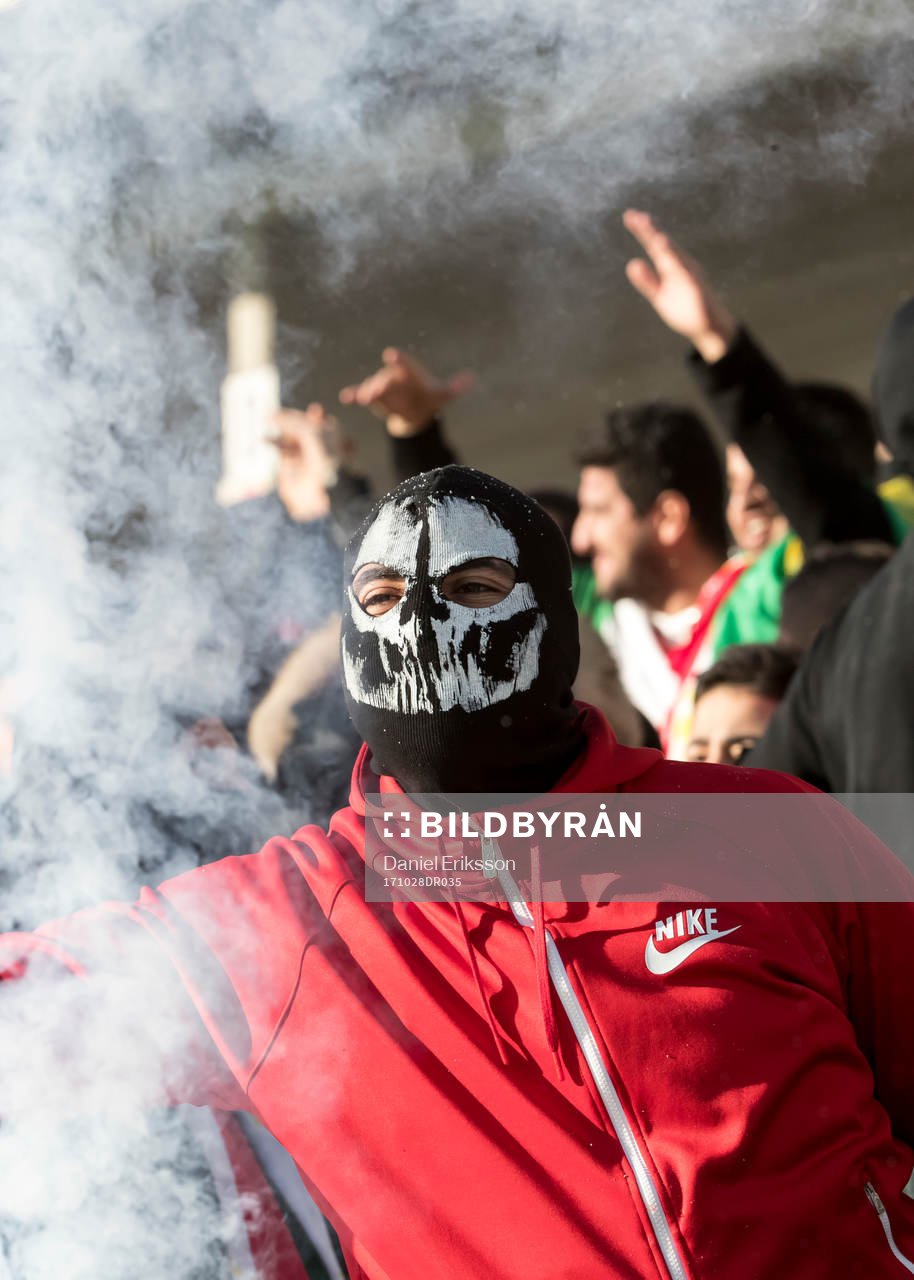 Dalkurd supporters i fotbollsmatchen i superettan mellan