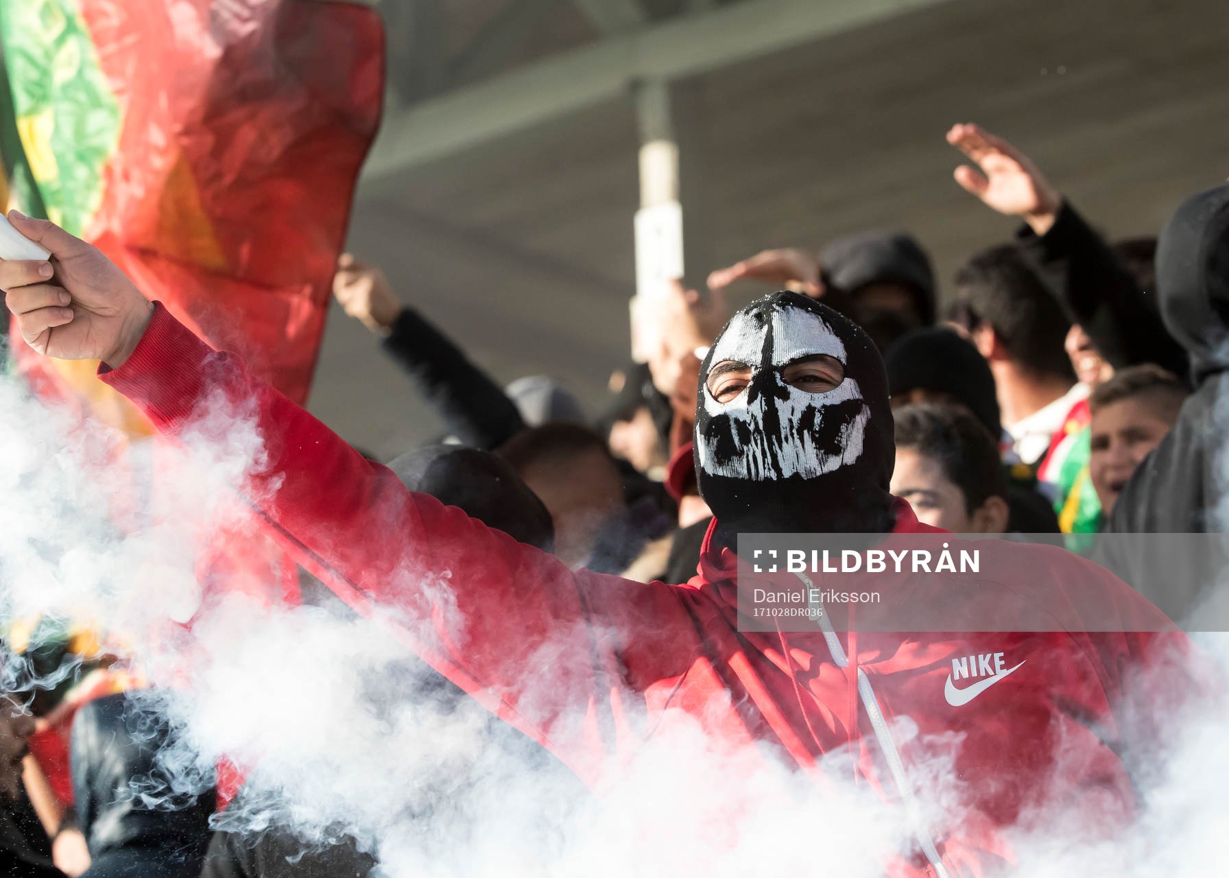 Dalkurd supporters i fotbollsmatchen i superettan mellan