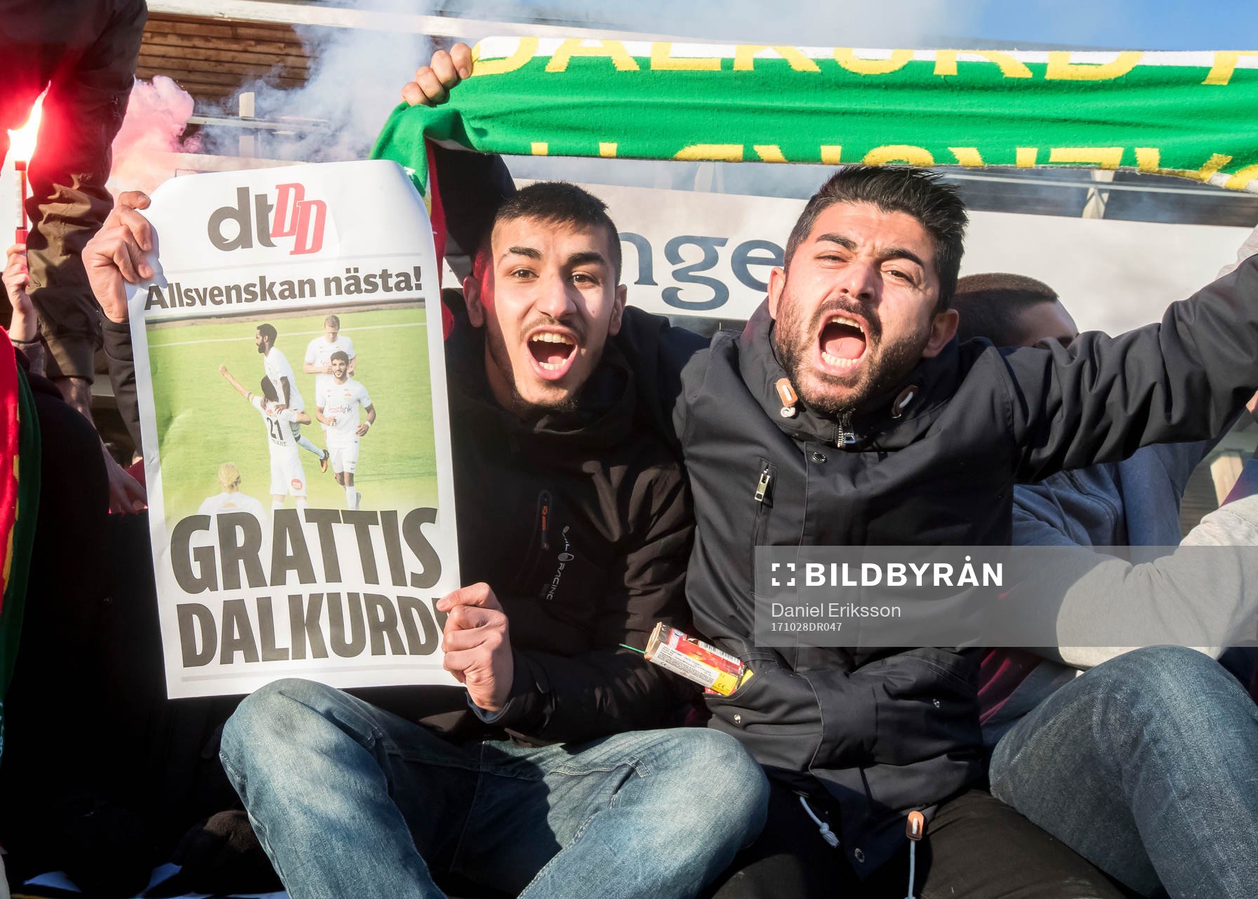 Dalkurds supporters jublar