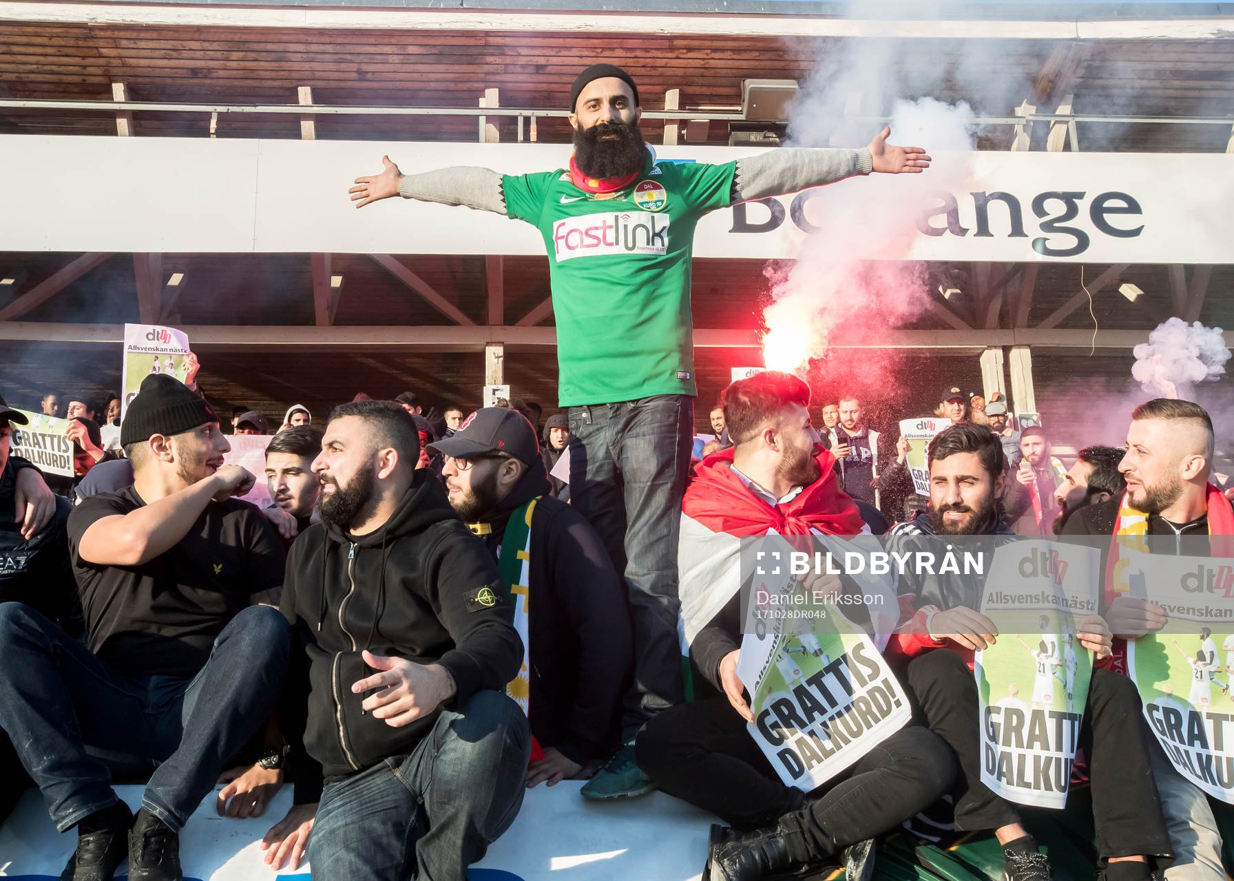Dalkurds supporters jublar
