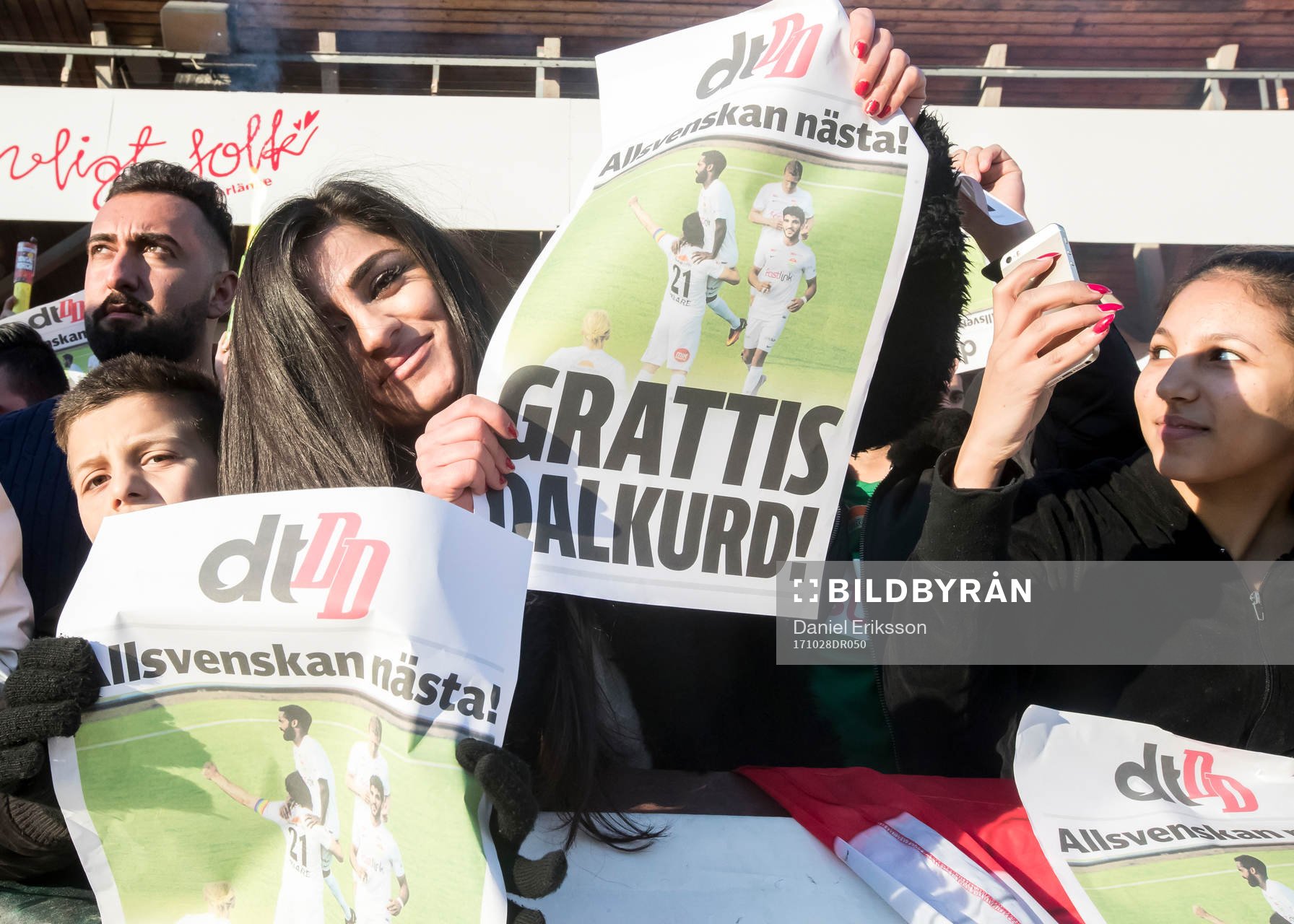 Dalkurds supporters jublar