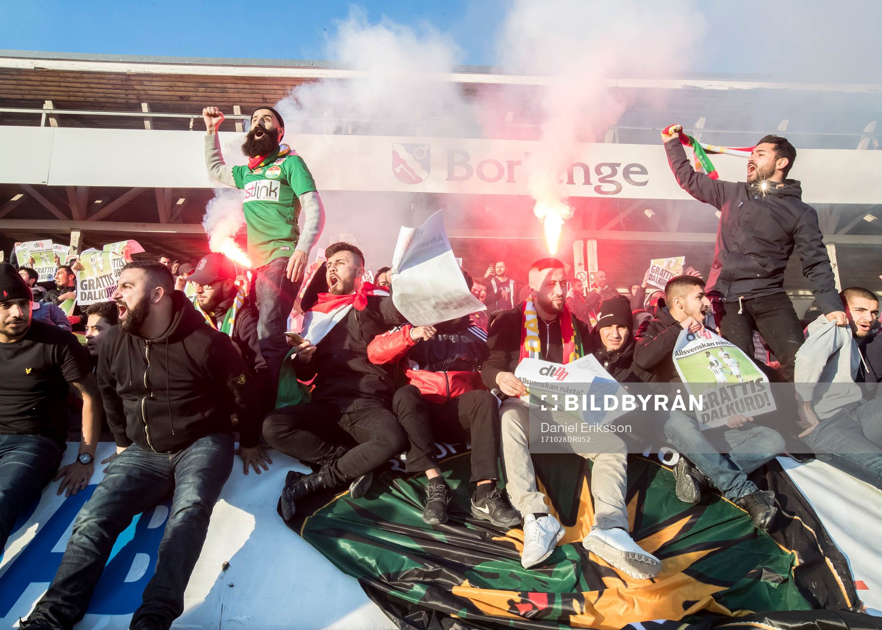 Dalkurds supporters jublar